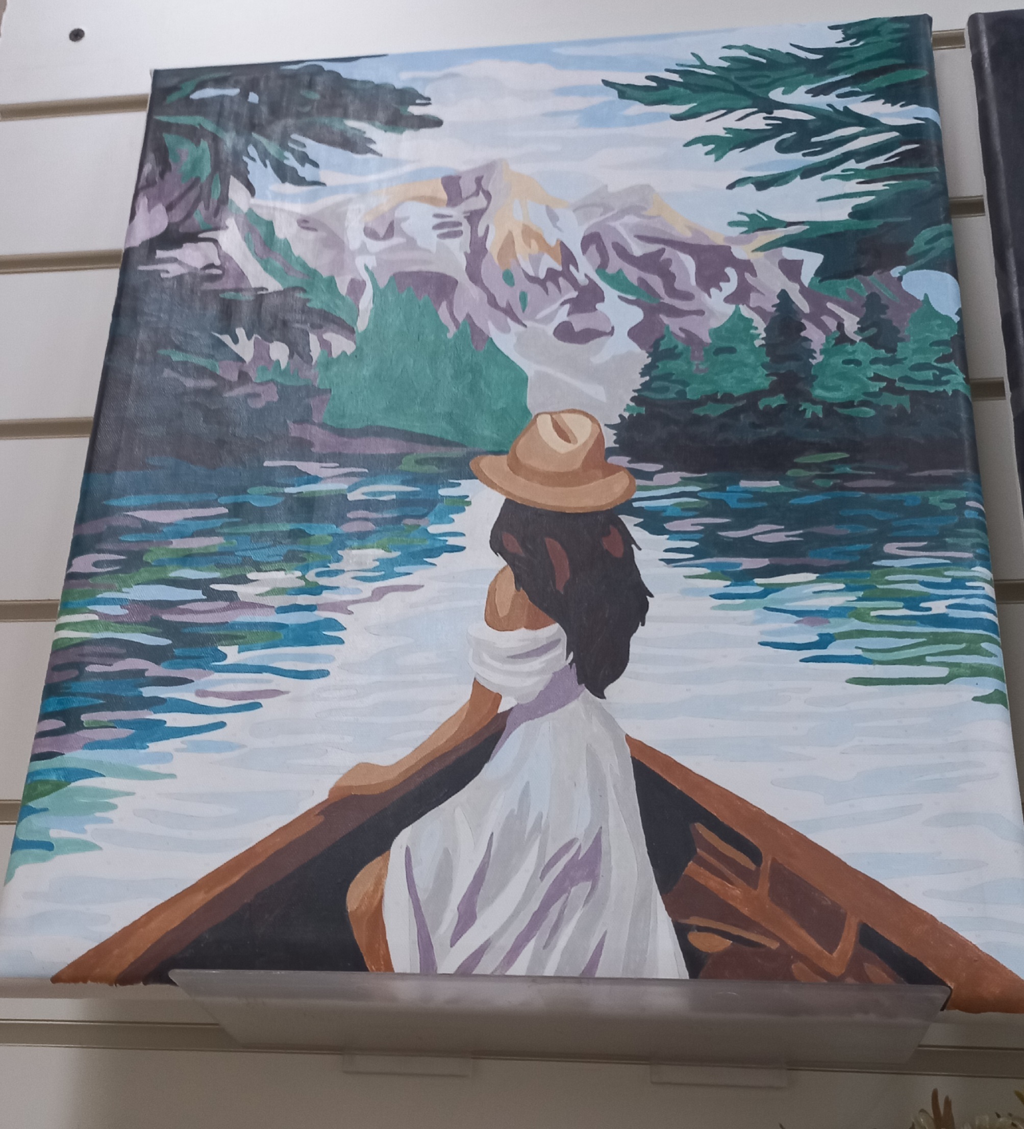 Фотография покупателя товара Картина по номерам на холсте с подрамником «Девушка в лодке», 40 х 50 см - Фото 2