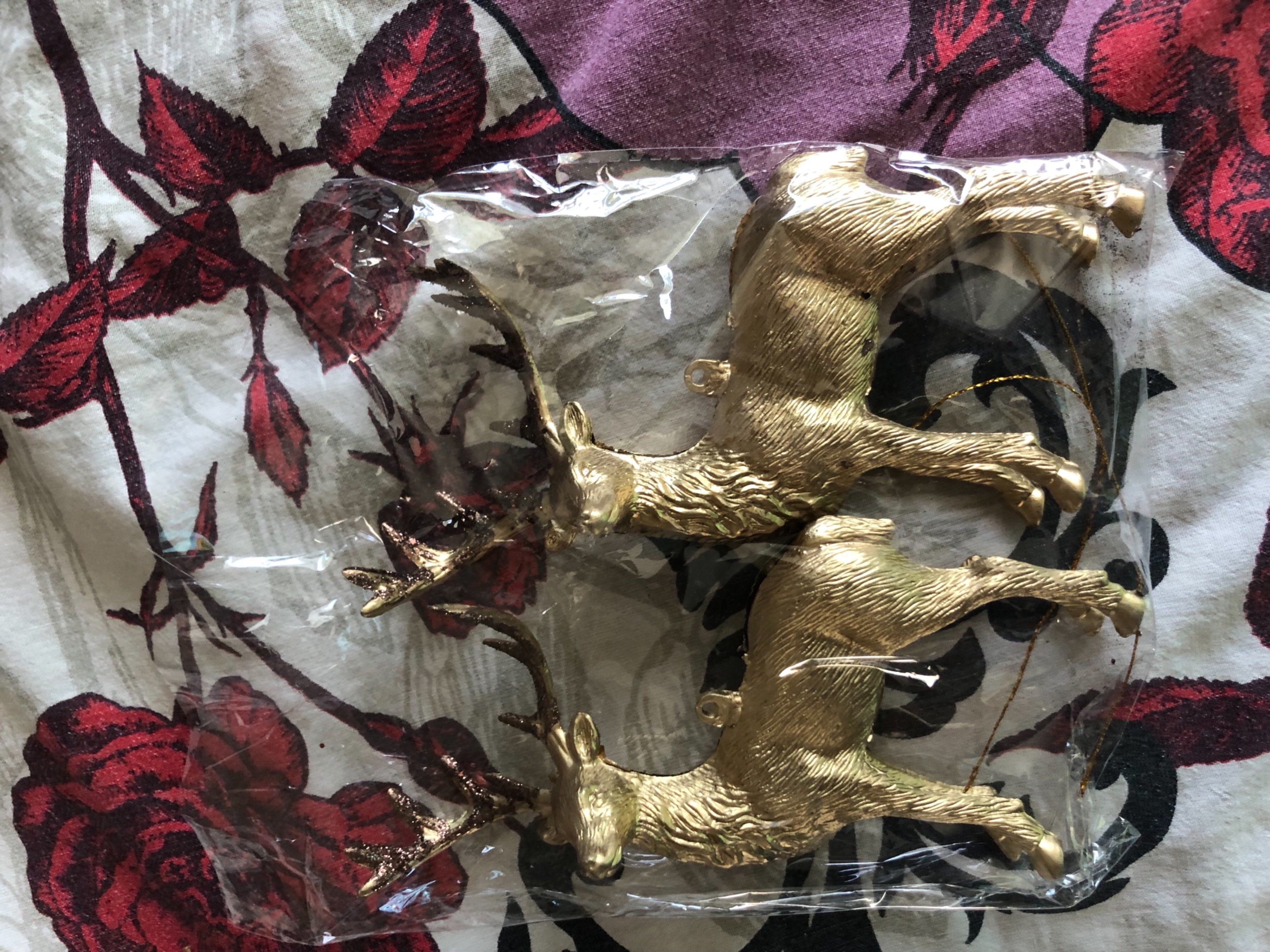 Фотография покупателя товара Украшение ёлочное "Благородный олень" (набор 2 шт) 8х15 см, золото - Фото 64
