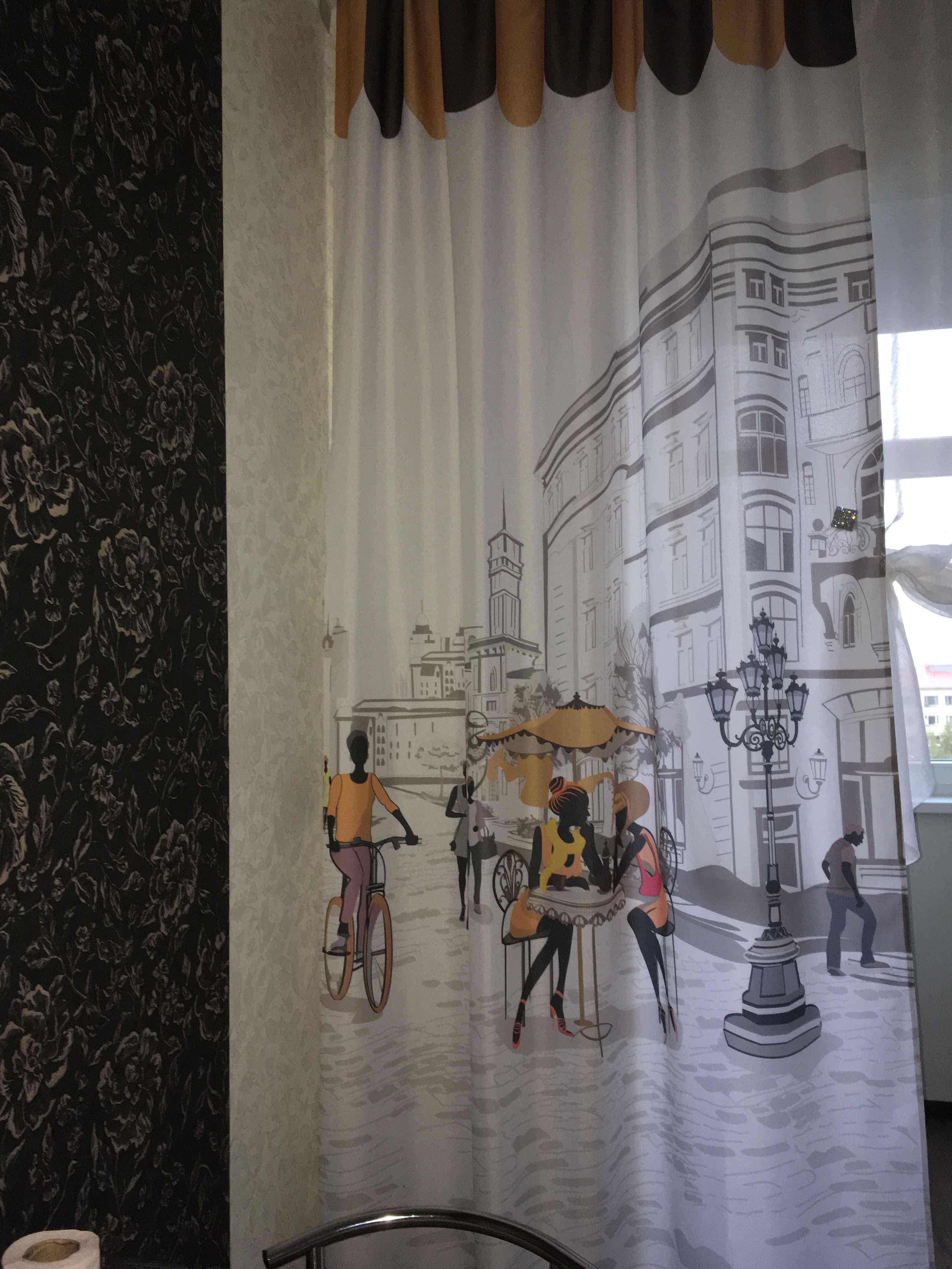 Фотография покупателя товара Комплект штор для окон с балконной дверью «Любимый город» штора 147х267 см, тюль 294х160 см - Фото 12