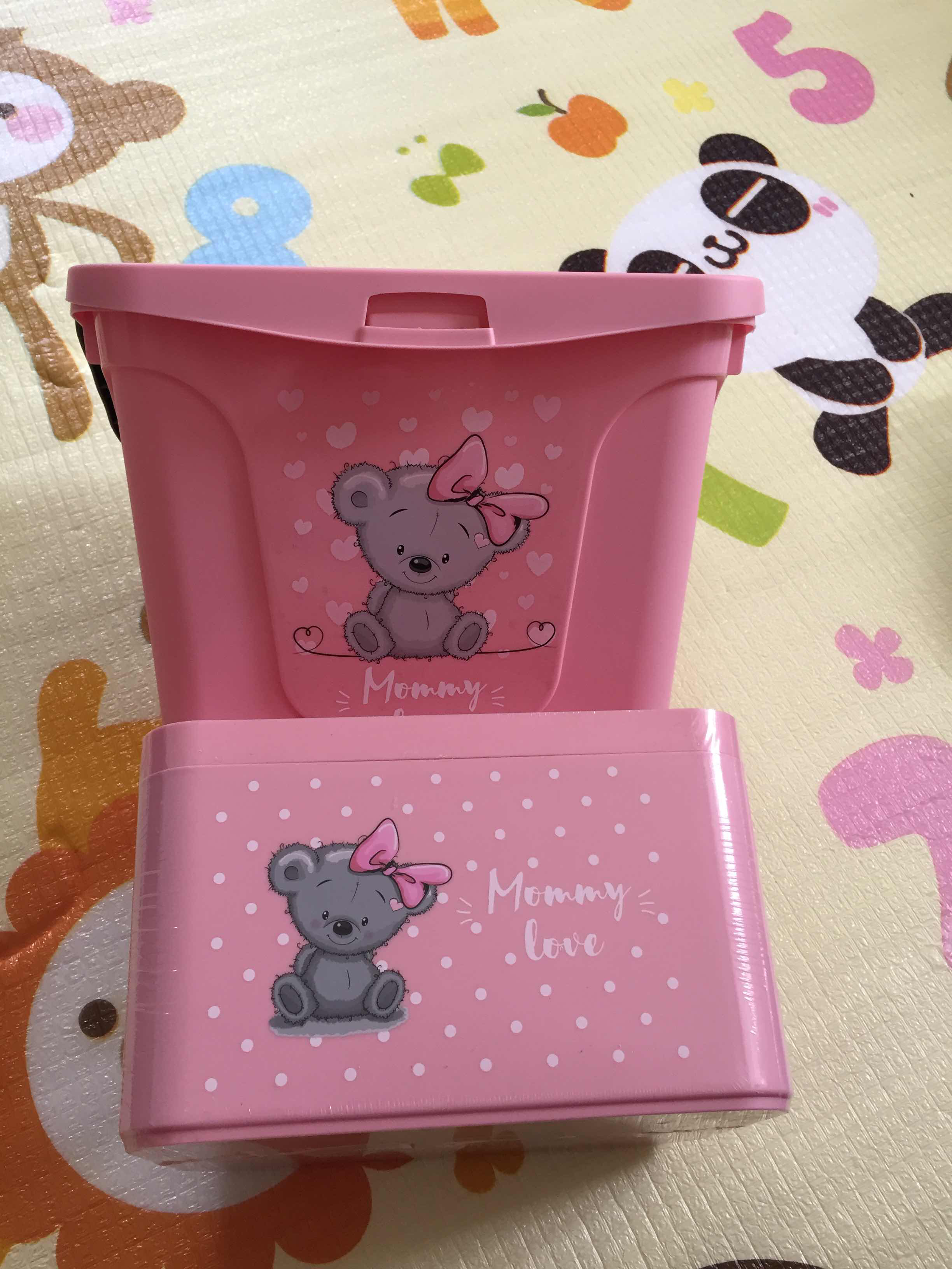 Фотография покупателя товара Контейнер для игрушек Mommy love, 6 л, цвет нежно-розовый - Фото 3