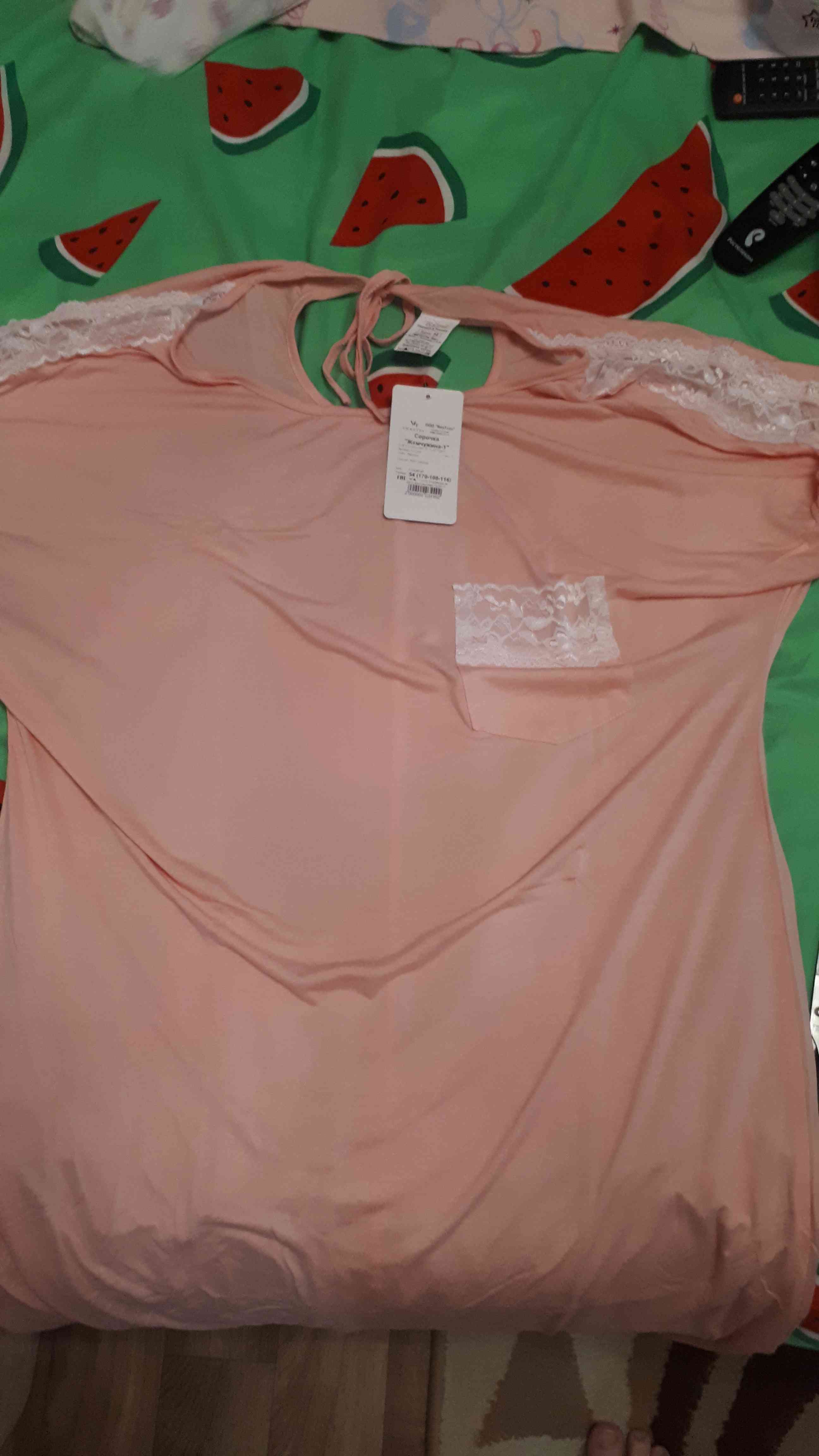 Фотография покупателя товара Сорочка женская Жемчужина-1 цвет розовый, р-р 54 вискоза - Фото 1