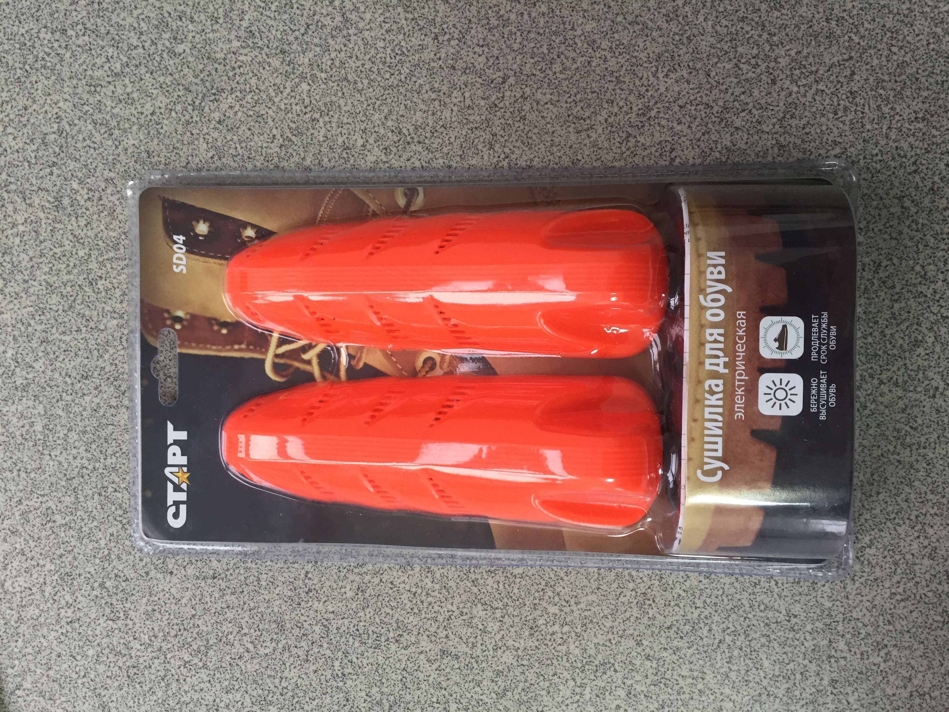Фотография покупателя товара Сушилка для обуви "Старт" SD04, 12 Вт, 15 см, индикатор, оранжевая