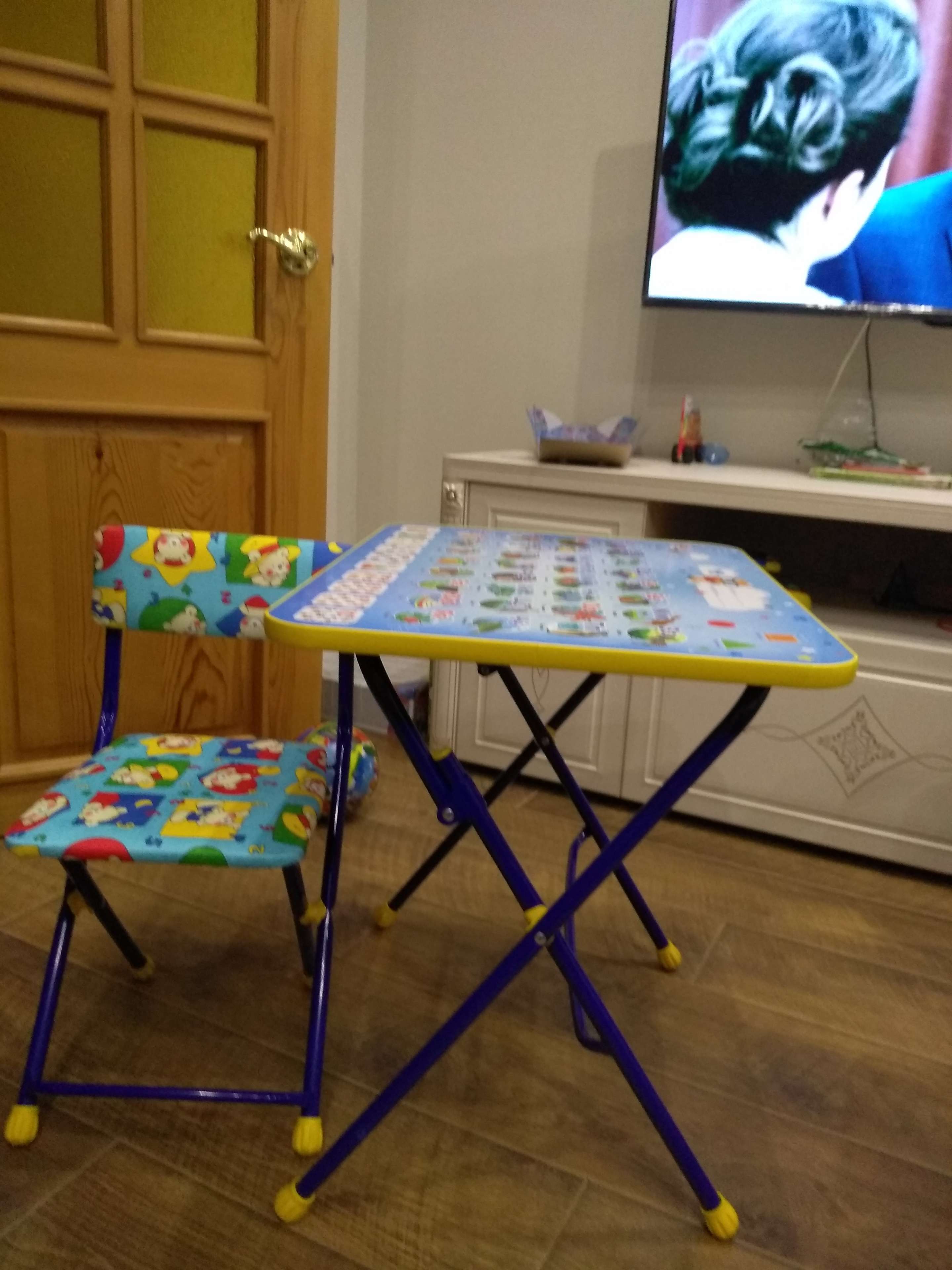 Фотография покупателя товара Комплект детской мебели «Никки. Азбука» складной: стол, мягкий стул, МИКС - Фото 4