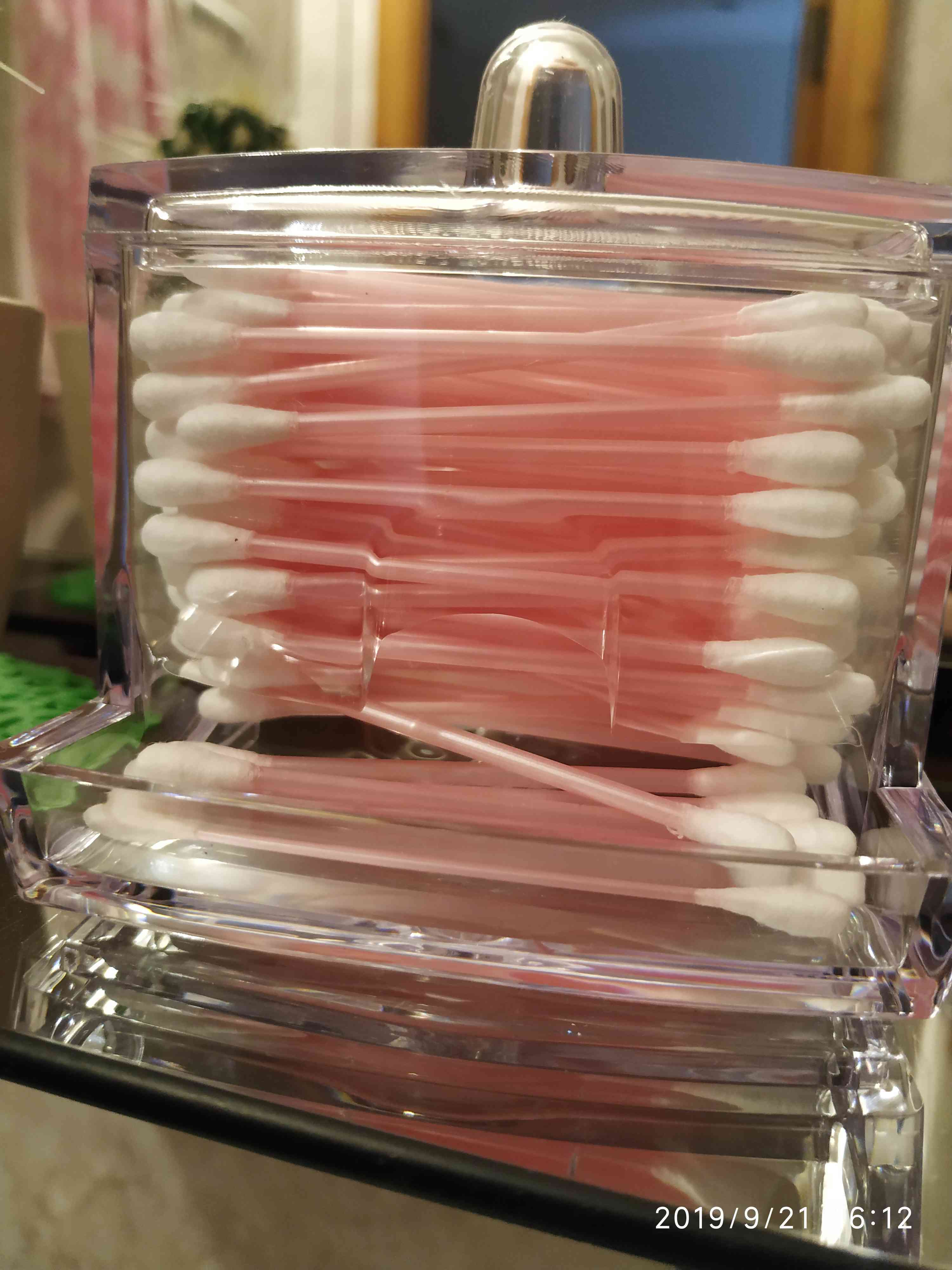 Фотография покупателя товара Органайзер для хранения ватных палочек, с крышкой, 9 × 7 × 10 см, в картонной коробке, цвет прозрачный - Фото 7
