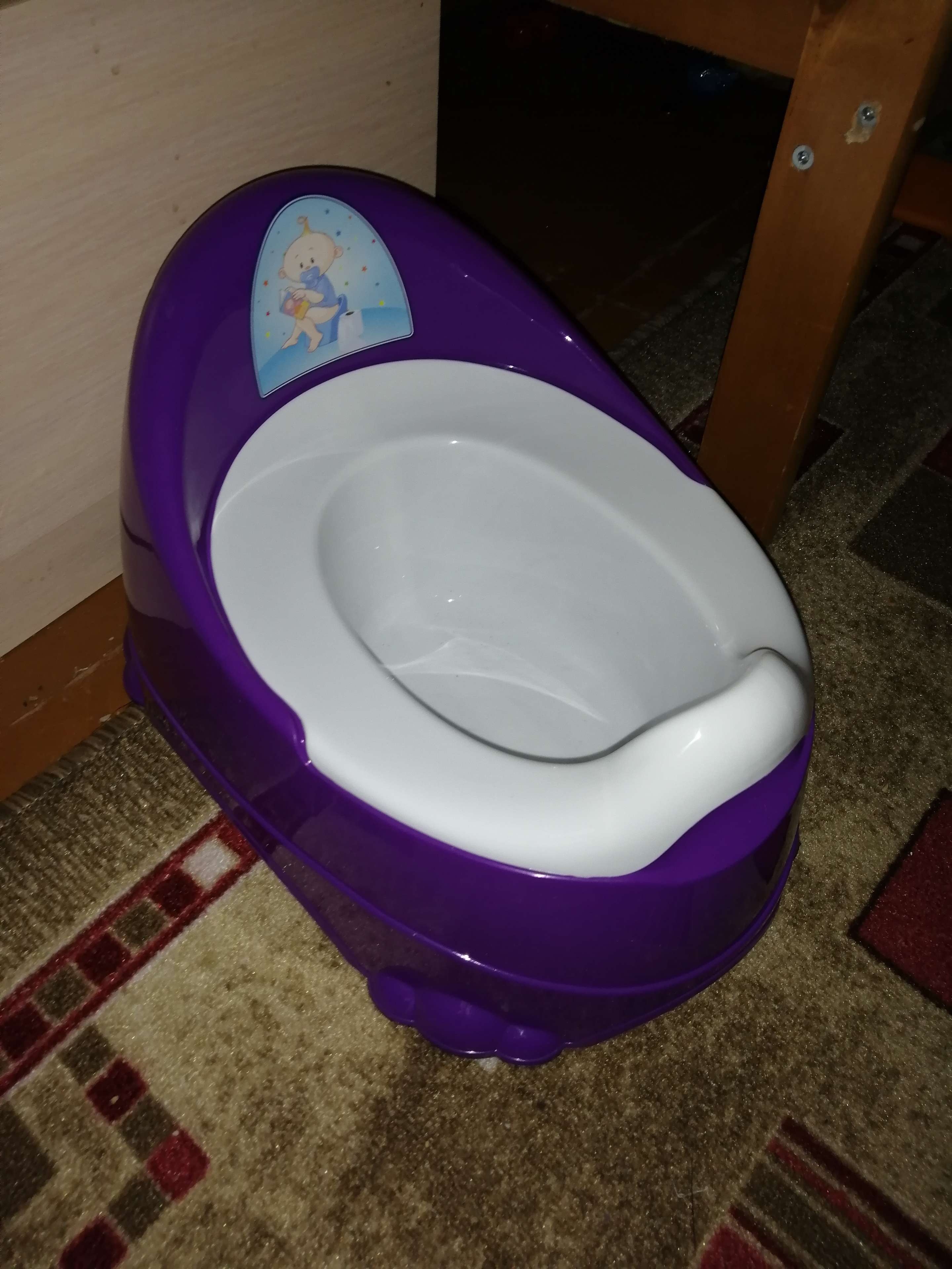 Фотография покупателя товара Горшок детский антискользящий «Бэйби-Комфорт» с крышкой, съёмная чаша, цвет фиолетовый - Фото 17