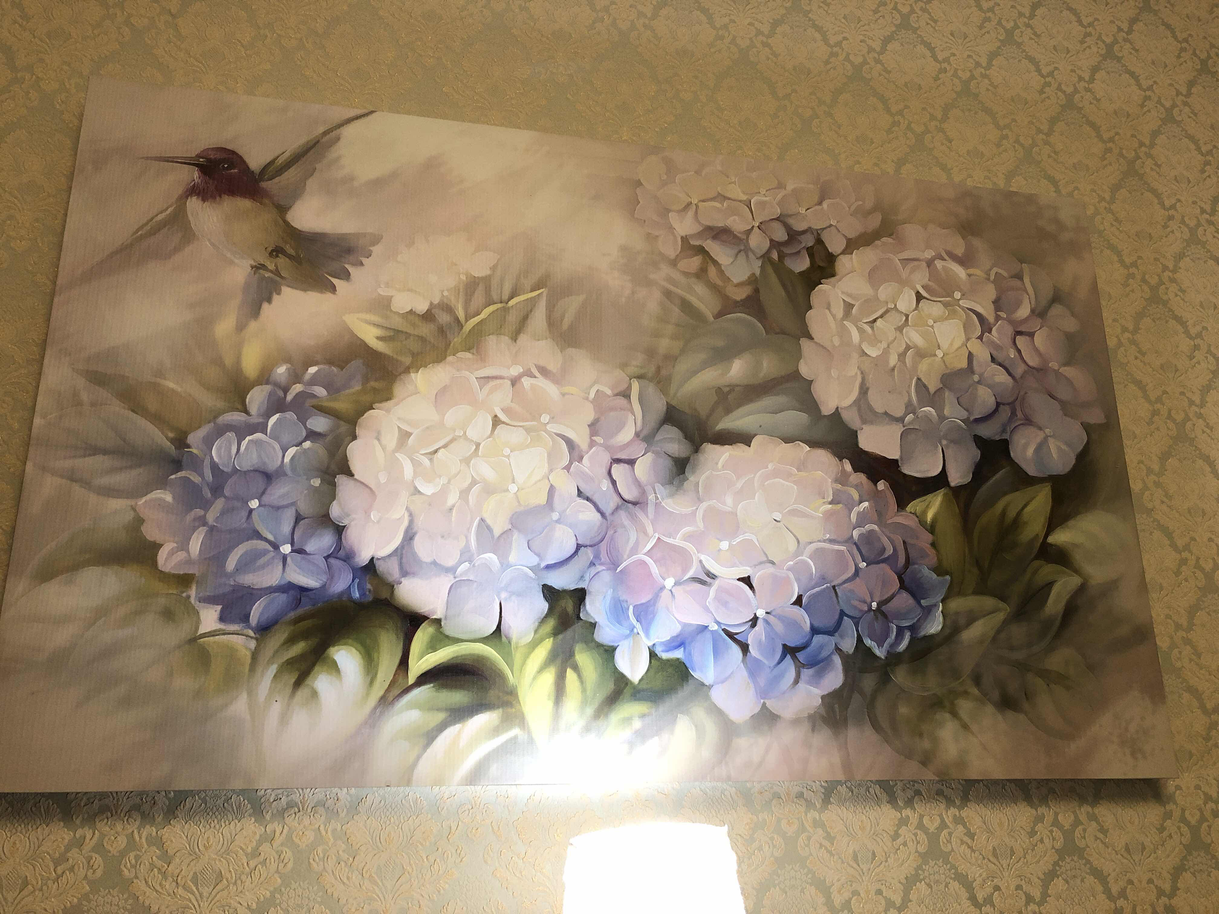 Фотография покупателя товара Картина на холсте "Цветы гортензии" 60*100 см - Фото 9