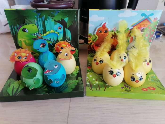 Фотография покупателя товара Набор для украшения яиц в 3D коробке «Динозавры» на пасху, 12.5×15.5 см - Фото 10