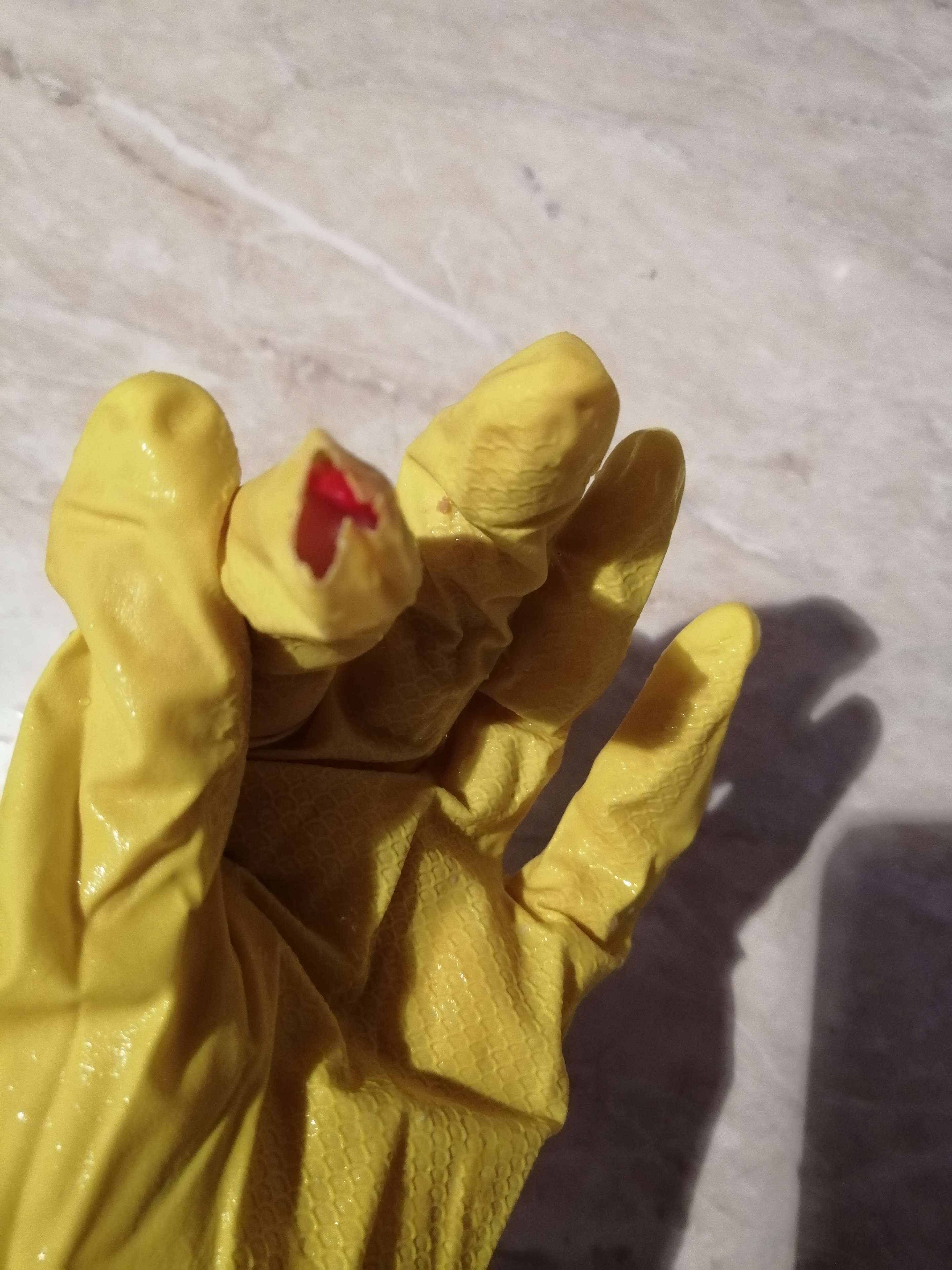 Фотография покупателя товара Перчатки хозяйственные резиновые Handwork, размер ХL, с внутренним х/б напылением, 40 гр, цвет жёлтый - Фото 1