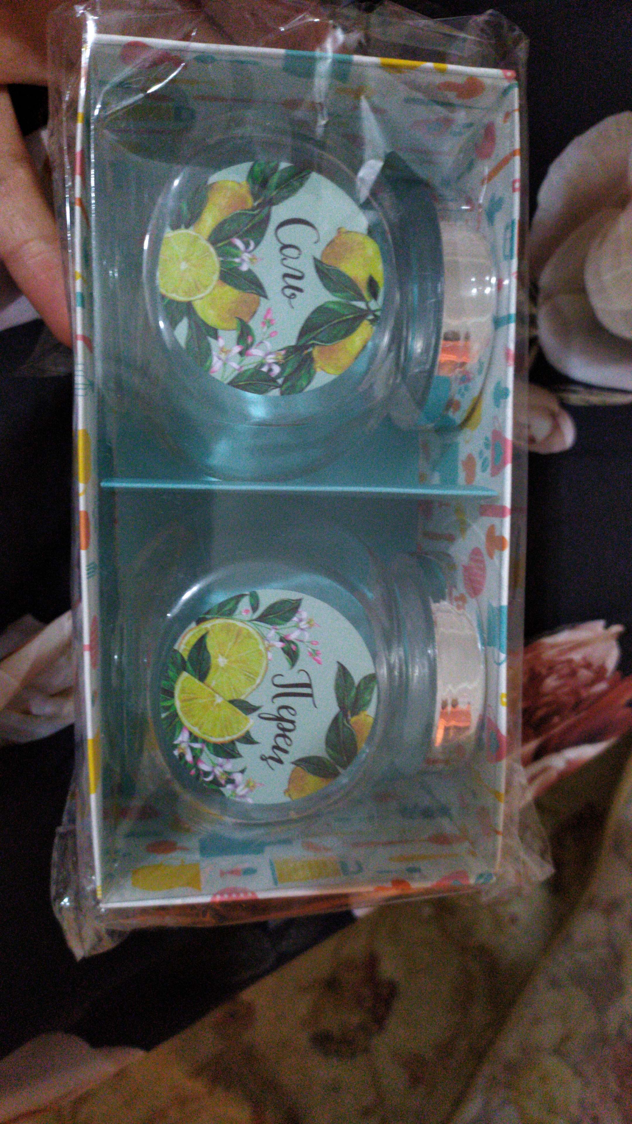 Фотография покупателя товара Набор "Лимоны", банки для хранения соли и перца, 150 мл - Фото 1