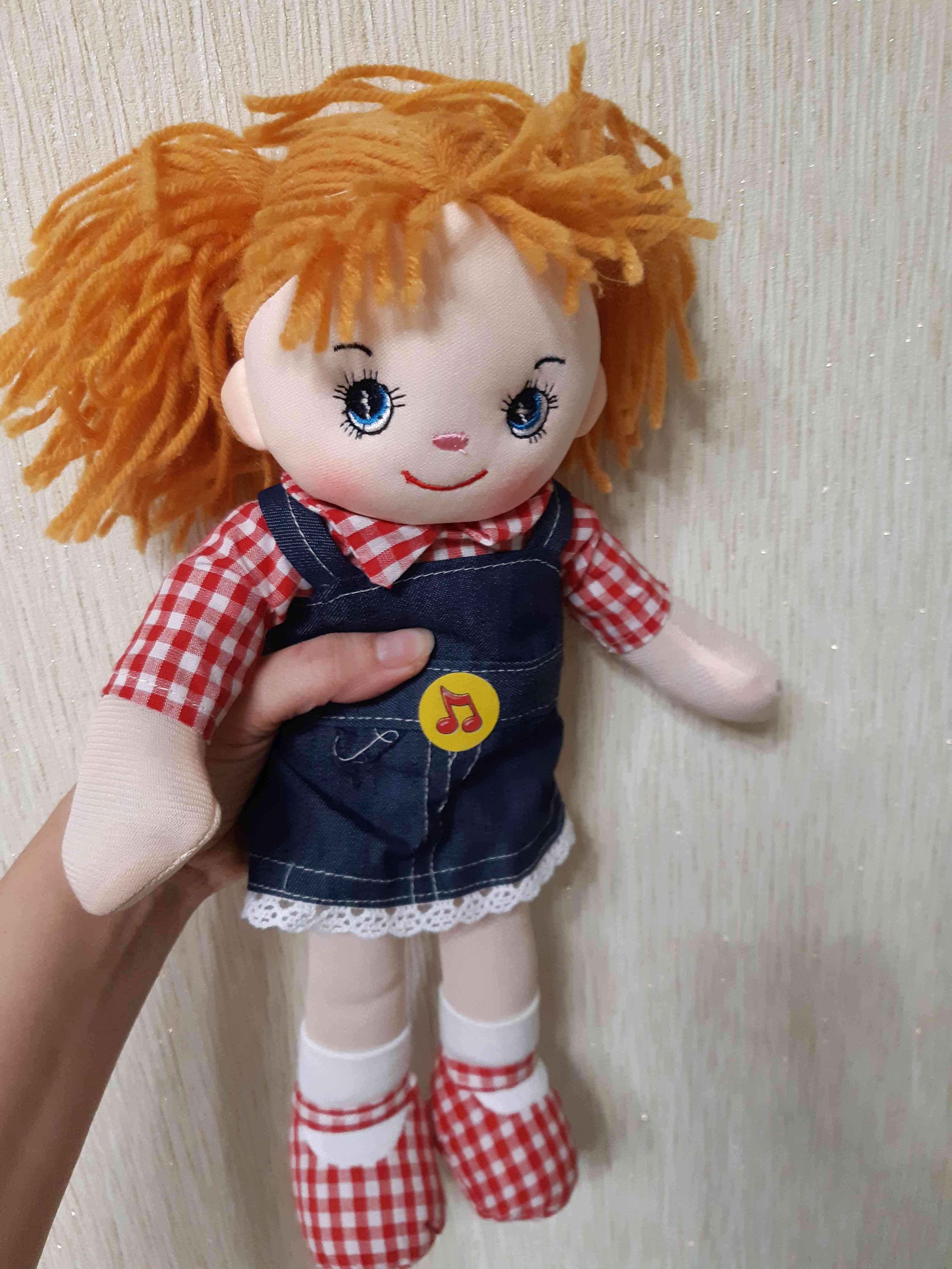Фотография покупателя товара Мягкая музыкальная кукла, рассказывает стихи А. Барто и поёт песни, 35 см - Фото 2