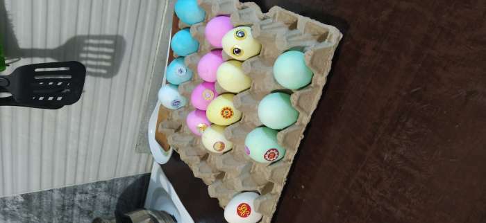 Фотография покупателя товара Набор для творчества «Пасхальный декор яйца», в пакете - Фото 2