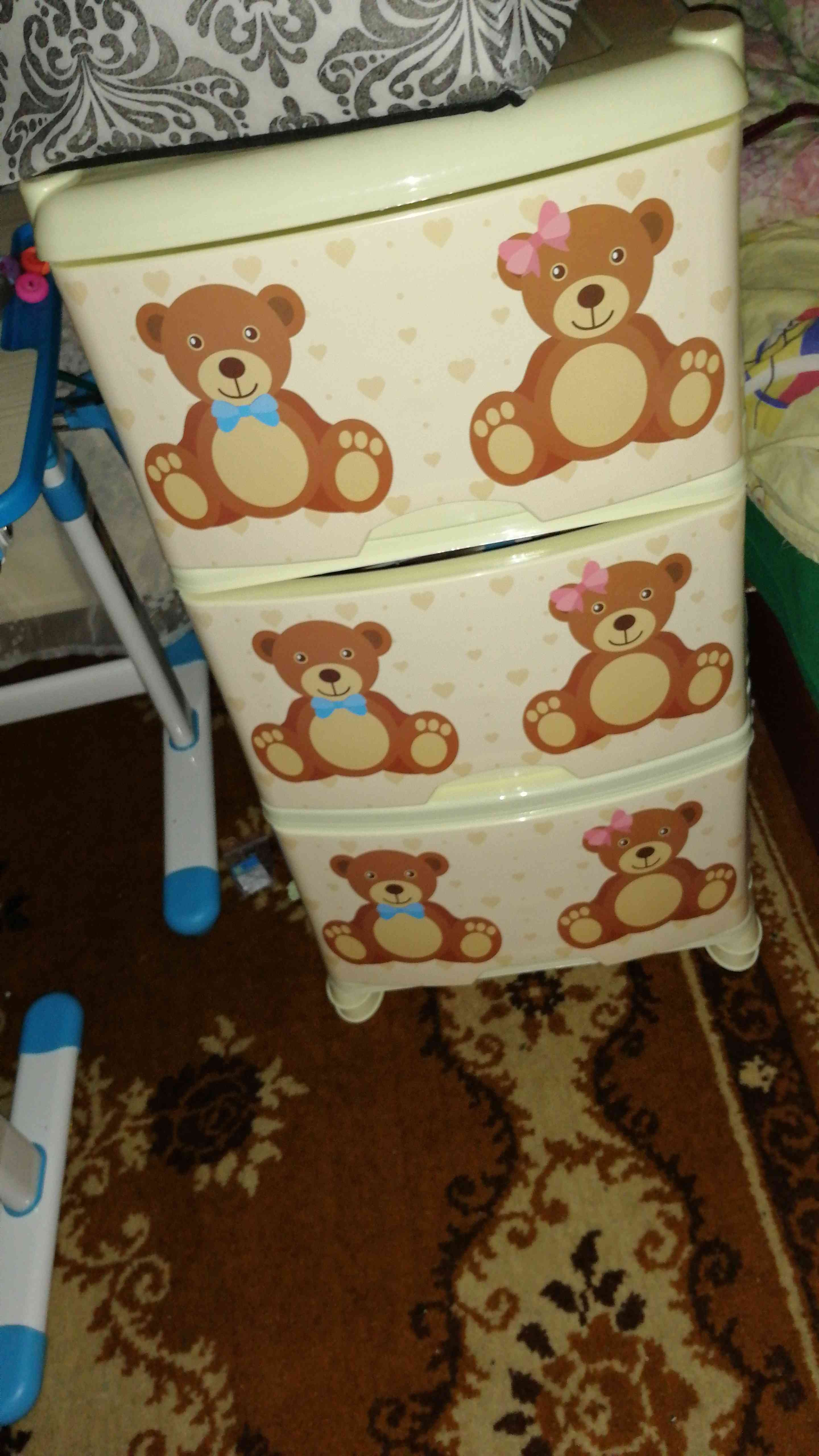 Фотография покупателя товара Комод детский 3-х секционный «Мишки», цвет бежевый