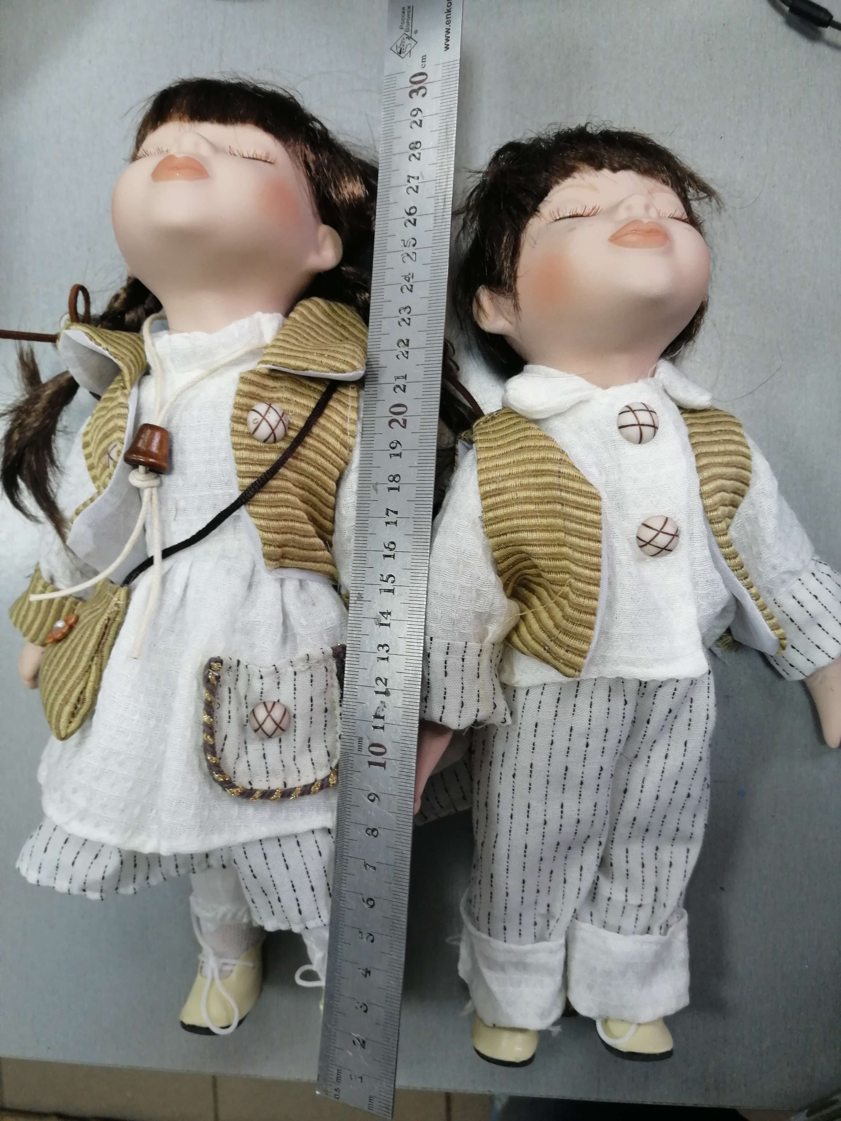 Фотография покупателя товара Кукла коллекционная парочка поцелуй набор 2 шт "Поцелуй в белом наряде" 30 см МИКС