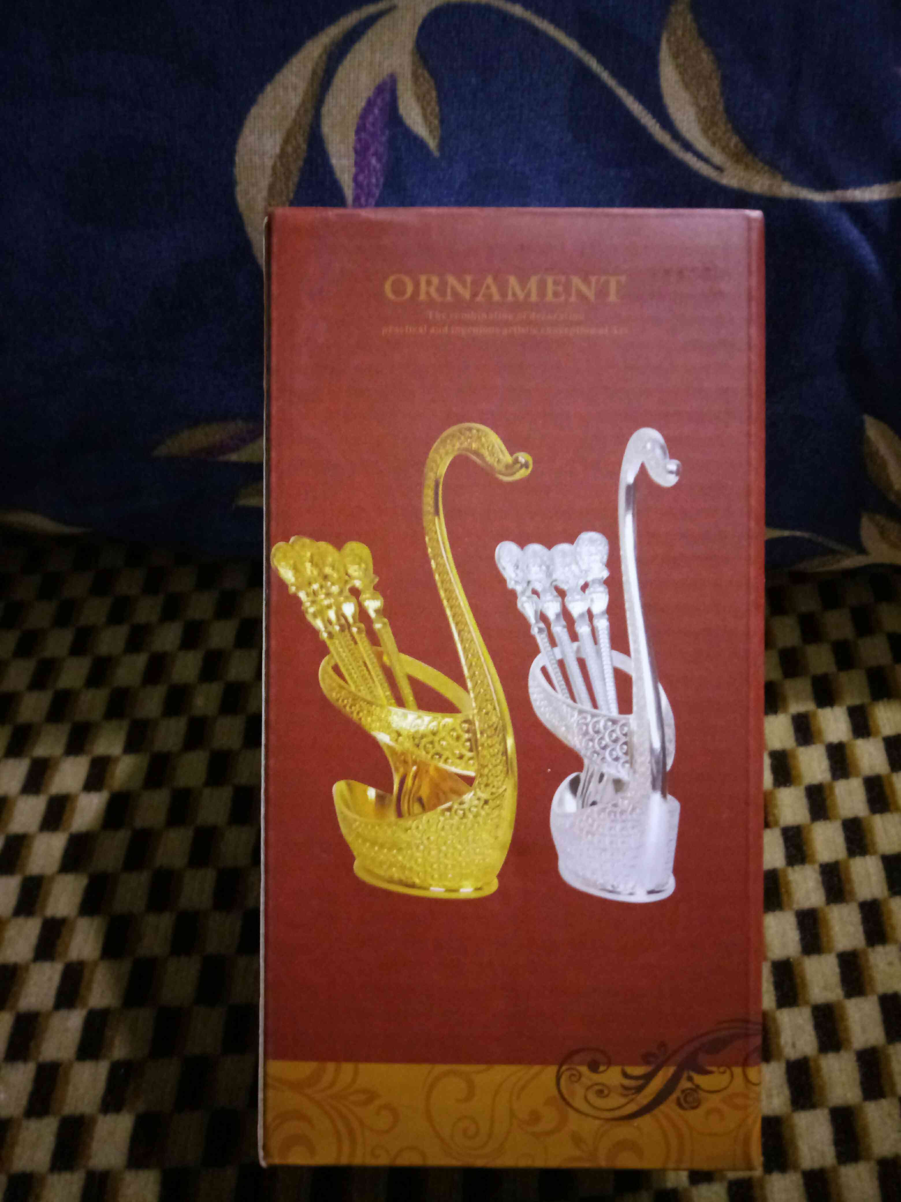 Фотография покупателя товара Набор ложек на подставке Magistro «Золотой лебедь», 7,5×5×14 см, цвет золотой - Фото 3