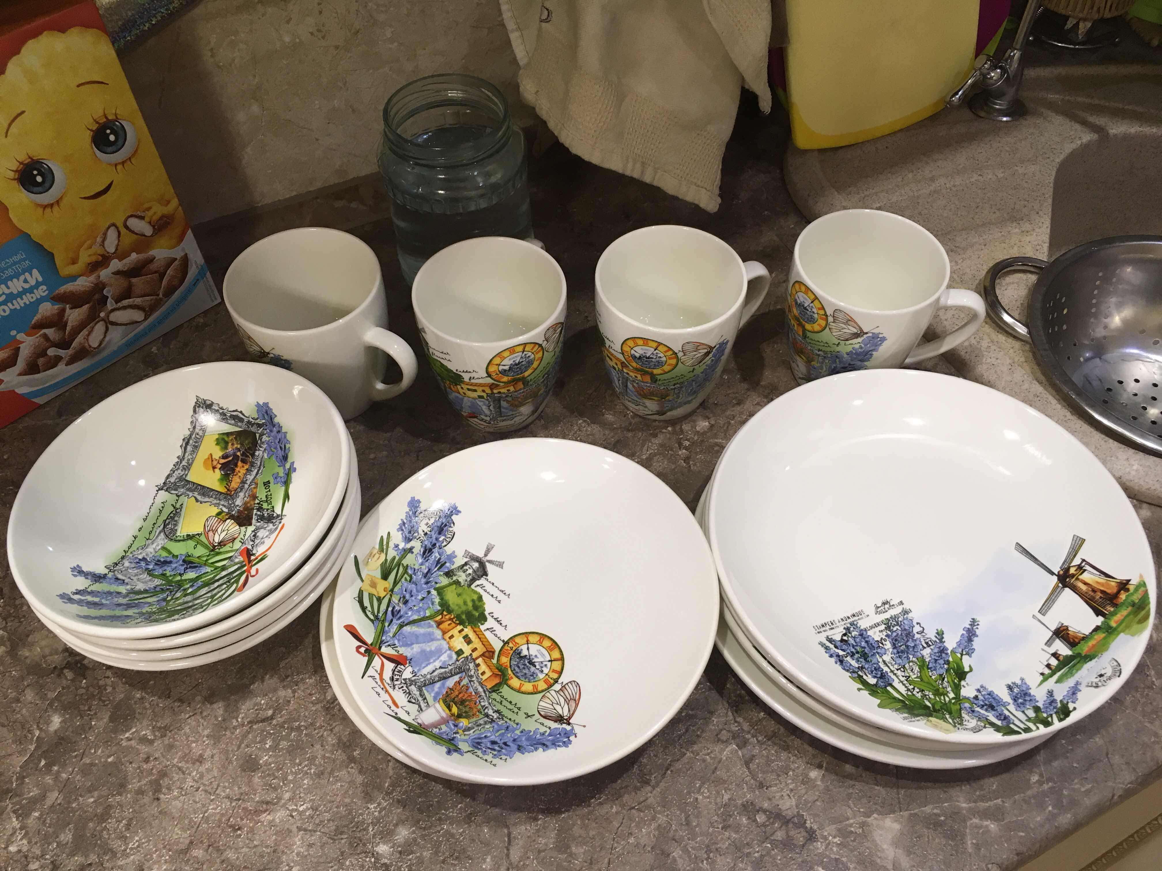 Фотография покупателя товара Набор посуды «Лаванда», 16 предметов - Фото 3