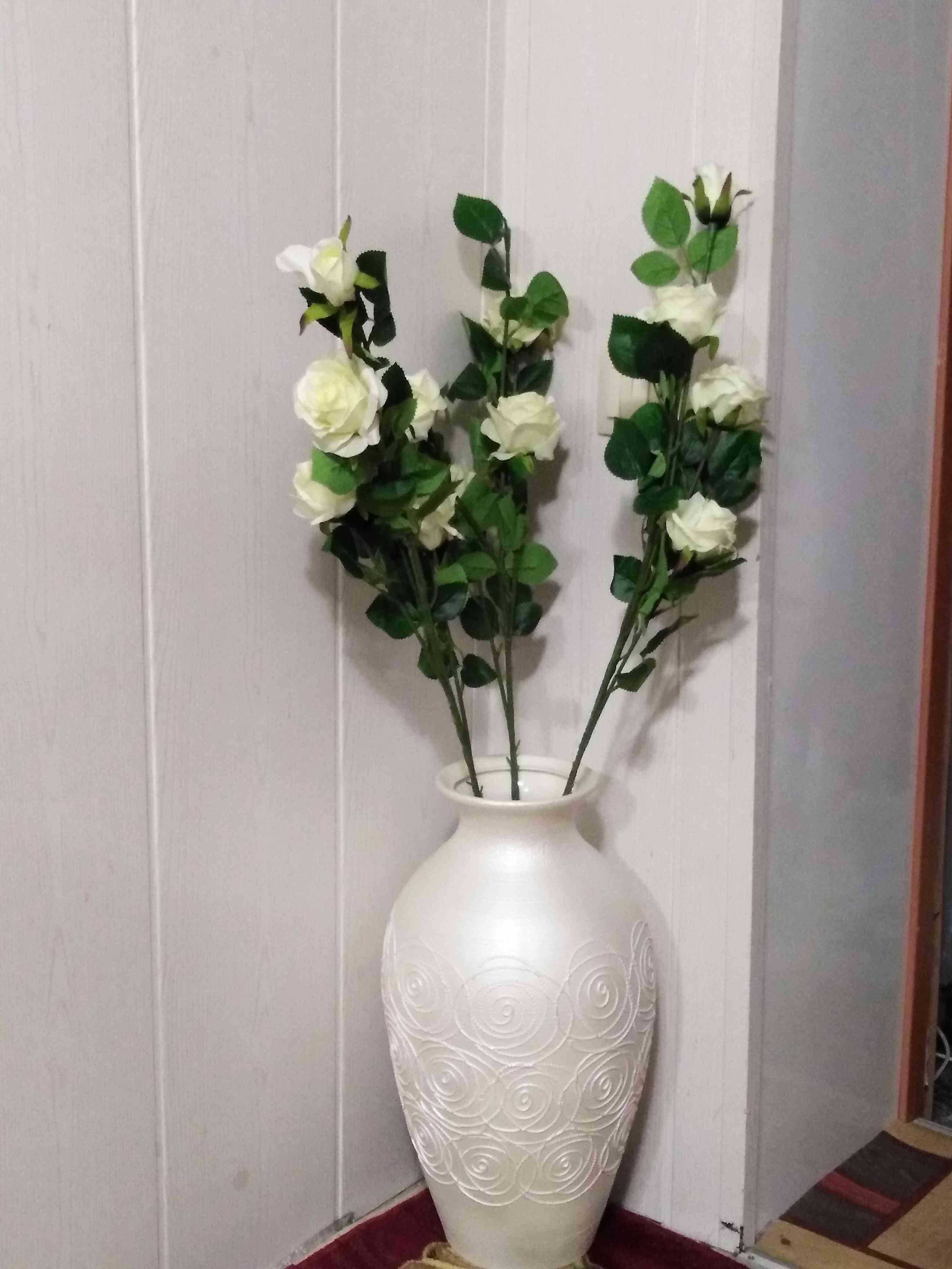 Фотография покупателя товара Цветы искусственные куст розы капля 90 см красный - Фото 10