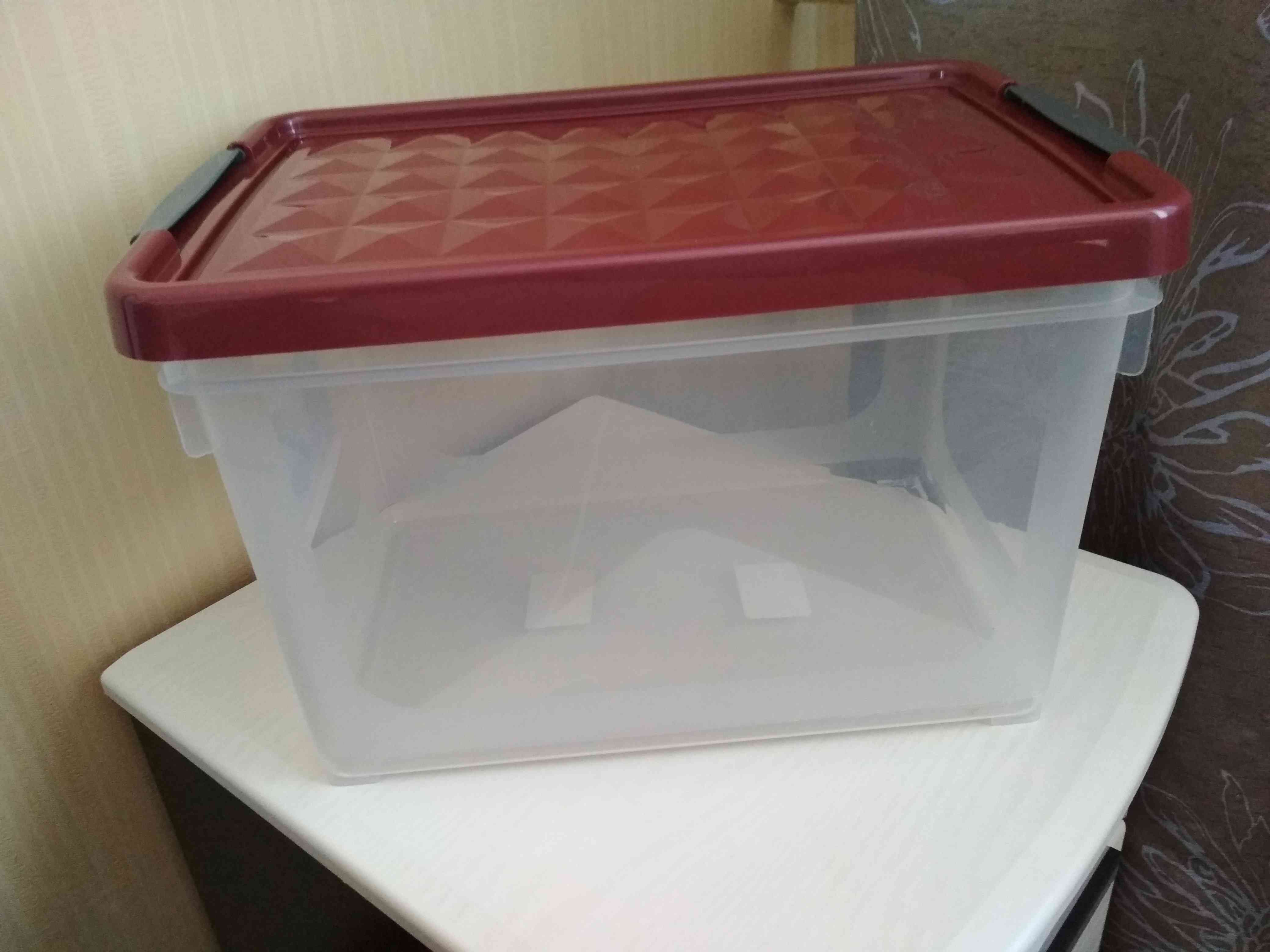 Фотография покупателя товара Контейнер для хранения с крышкой BranQ Systema, 19 л, 40×27×25 см, цвет МИКС - Фото 1