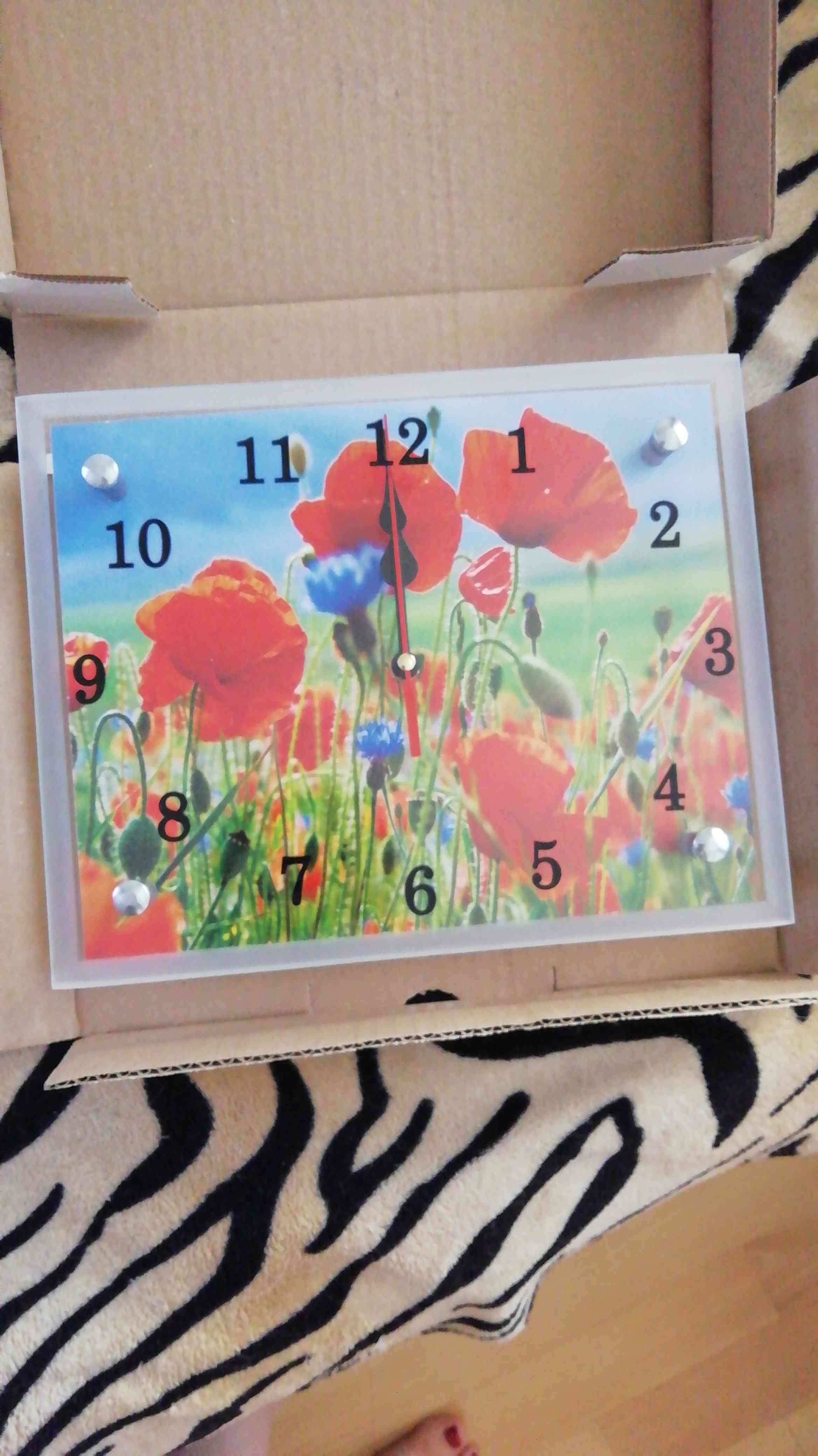 Фотография покупателя товара Часы-картина настенные, серия: Цветы, "Маки в поле", 20 х 25 см - Фото 1