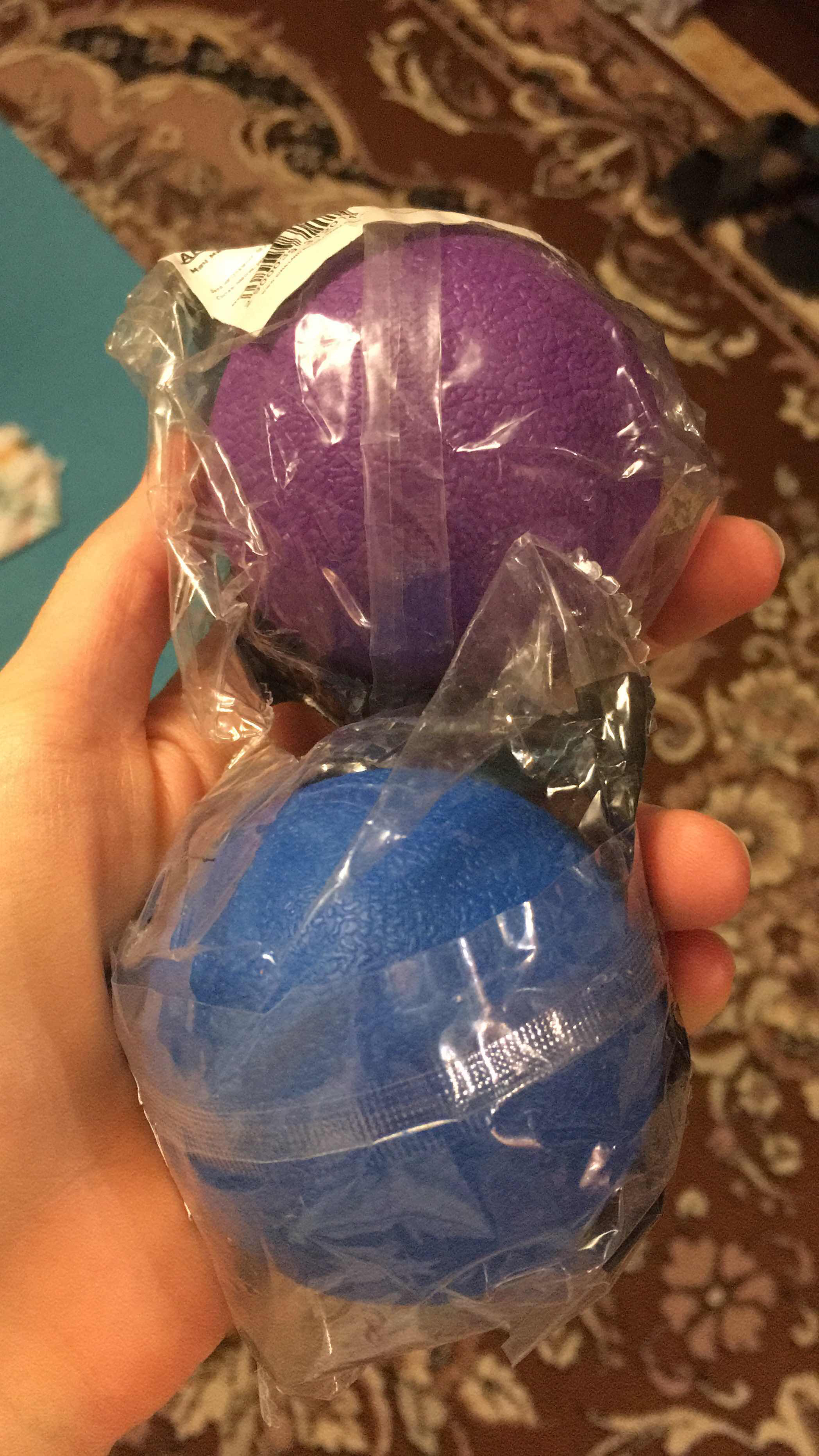 Фотография покупателя товара Мяч массажный, d=6 см, 140 г, цвета МИКС - Фото 8