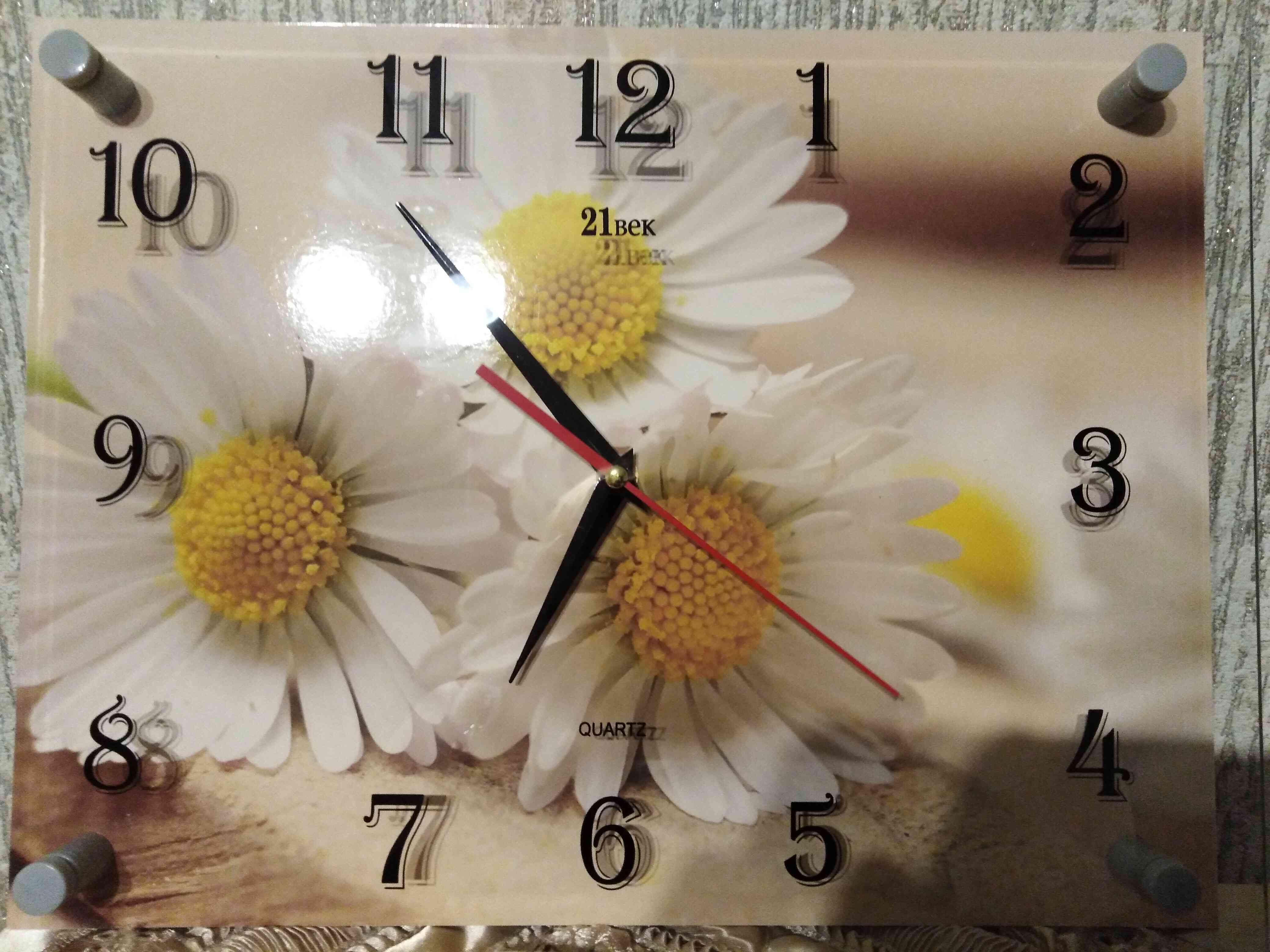 Фотография покупателя товара Часы настенные: Цветы, "Ромашки", 30х40 см - Фото 2