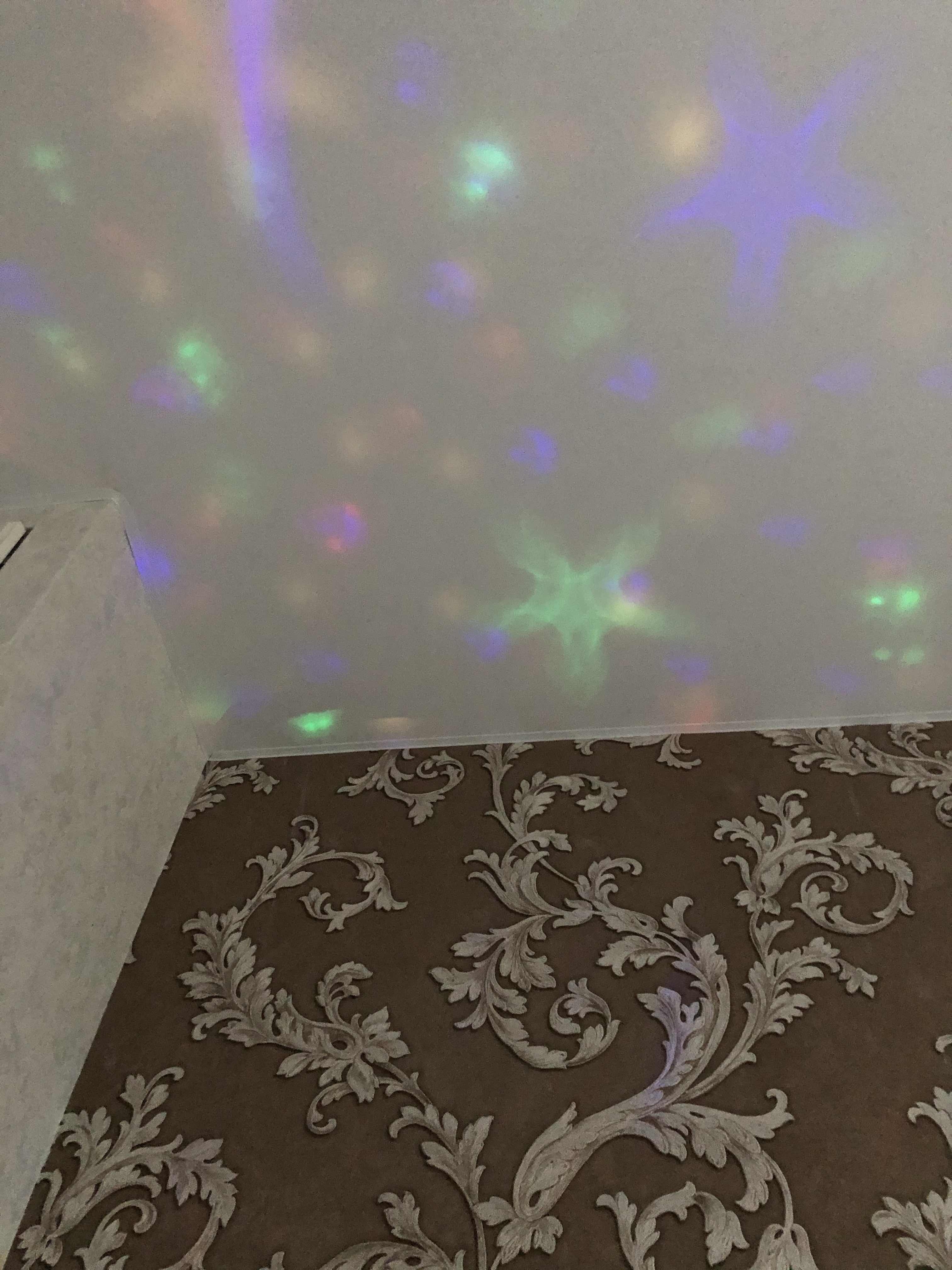 Фотография покупателя товара Ночник-проектор "Звёздное небо", вращение, (4ААА или USB)  фиолет. 12*10 см RISALUX - Фото 15