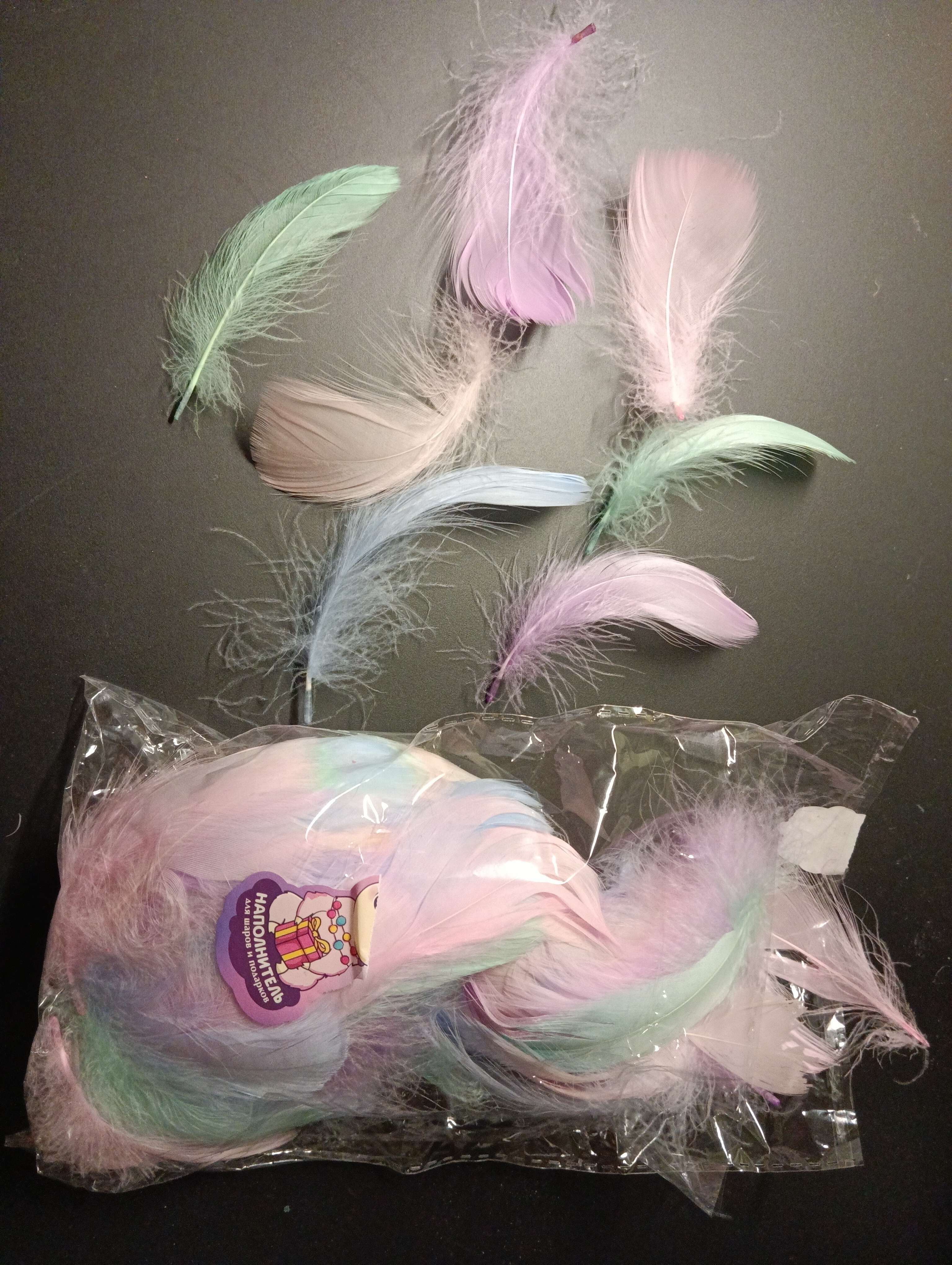 Фотография покупателя товара Наполнитель из перьев для шаров и подарков, упаковка, «Мечтания» , 15 х 11 см - Фото 5
