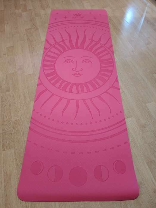 Фотография покупателя товара Коврик для йоги Sangh Sun, 183х61х0,6 см, цвет розовый - Фото 1