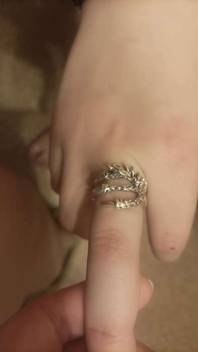 Фотография покупателя товара Кольцо «Перстень» когти, цвет чернёное серебро, безразмерное