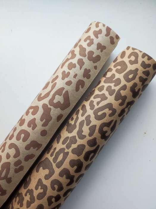 Фотография покупателя товара Бумага упаковочная крафт "Леопард", 0,6 х 10 м, 70 г/м²