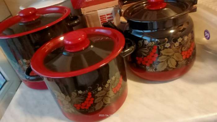 Фотография покупателя товара Чайник «Рябинка», 3,5 л, индукция, цвет красно-чёрный МИКС - Фото 1