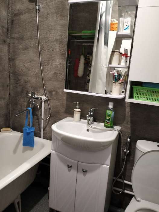 Фотография покупателя товара Комплект мебели: для ванной комнаты "Тура 50": тумба + раковина + зеркало-шкаф - Фото 1