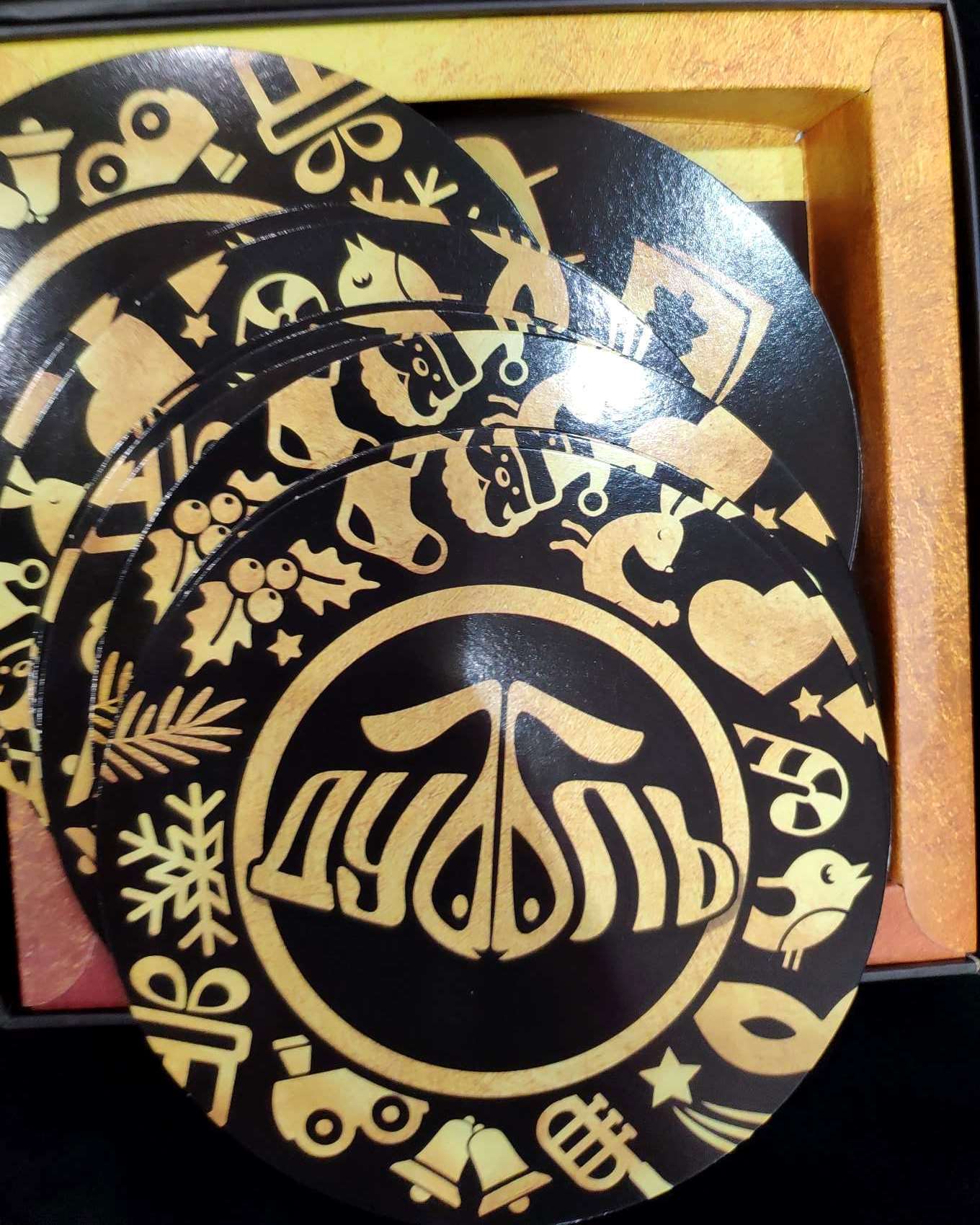 Фотография покупателя товара Новогодняя настольная игра «Дуббль. GOLD», 55 карт