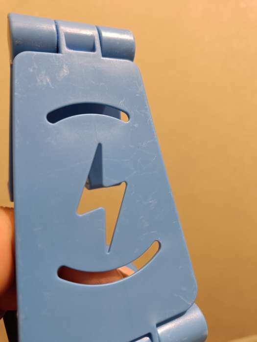 Фотография покупателя товара Подставка для телефона LuazON, регулируемая высота, силиконовые вставки, синяя