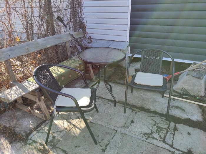 Фотография покупателя товара Набор садовой мебели: стол, 4 стула, коричневый - Фото 2