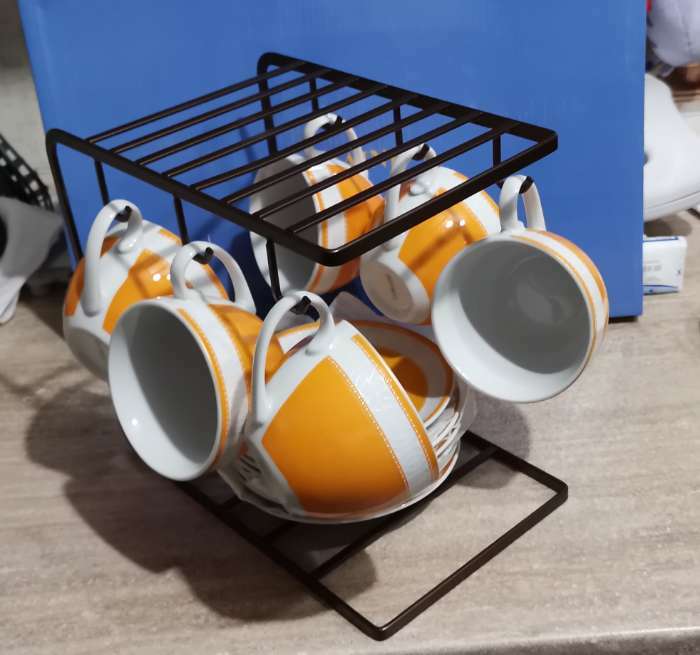 Фотография покупателя товара Подставка для чайного сервиза Доляна «Лофт», 24×15,3 см, цвет коричневый - Фото 1