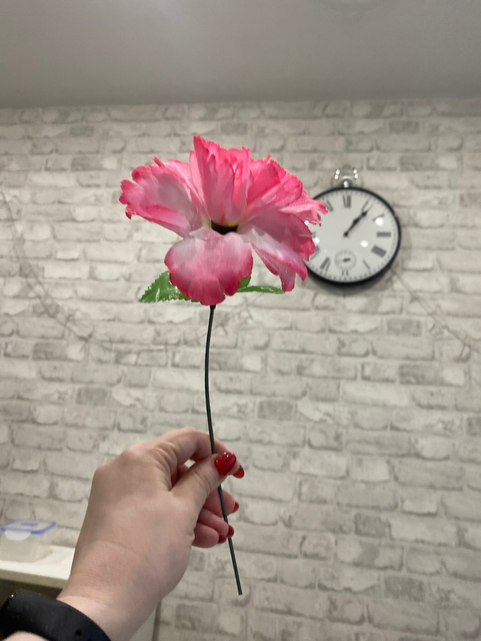 Фотография покупателя товара Цветы искусственные "Глоксиния соната" d-11 см h-20 см, розовый