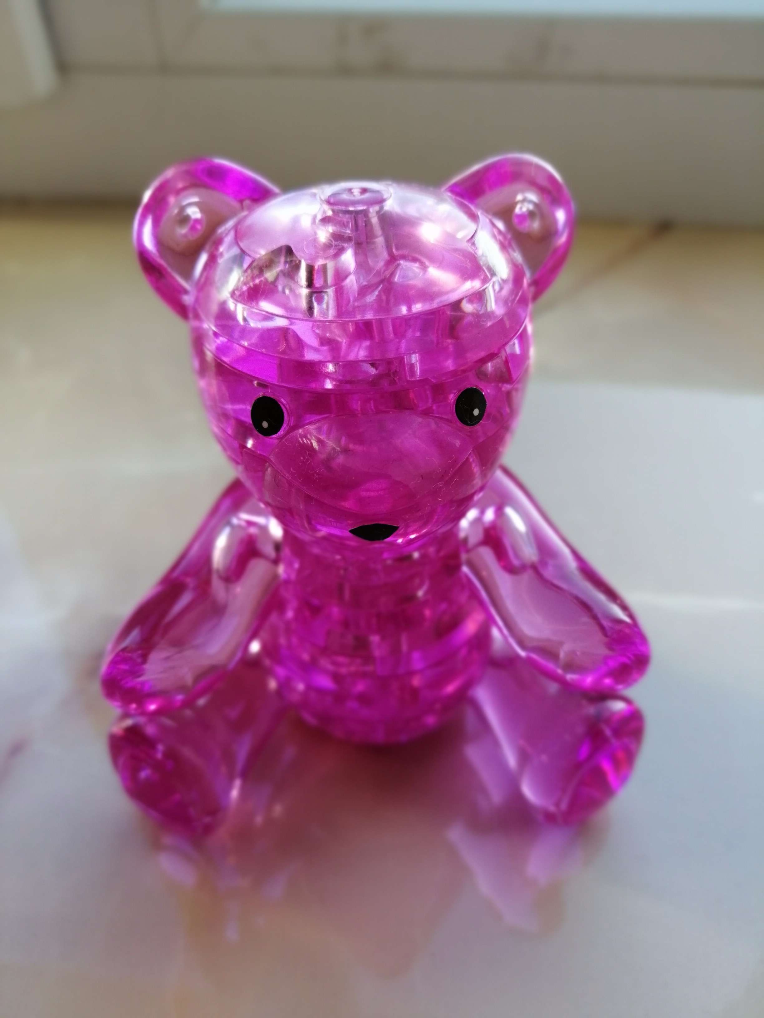 Фотография покупателя товара 3D пазл «Мишка», кристаллический, 41 деталь, цвета МИКС - Фото 3