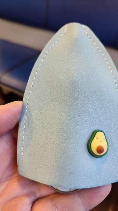 Фотография покупателя товара Брелок кожзам потайной "Авокадо" голубой 11,5х7,5 см - Фото 2