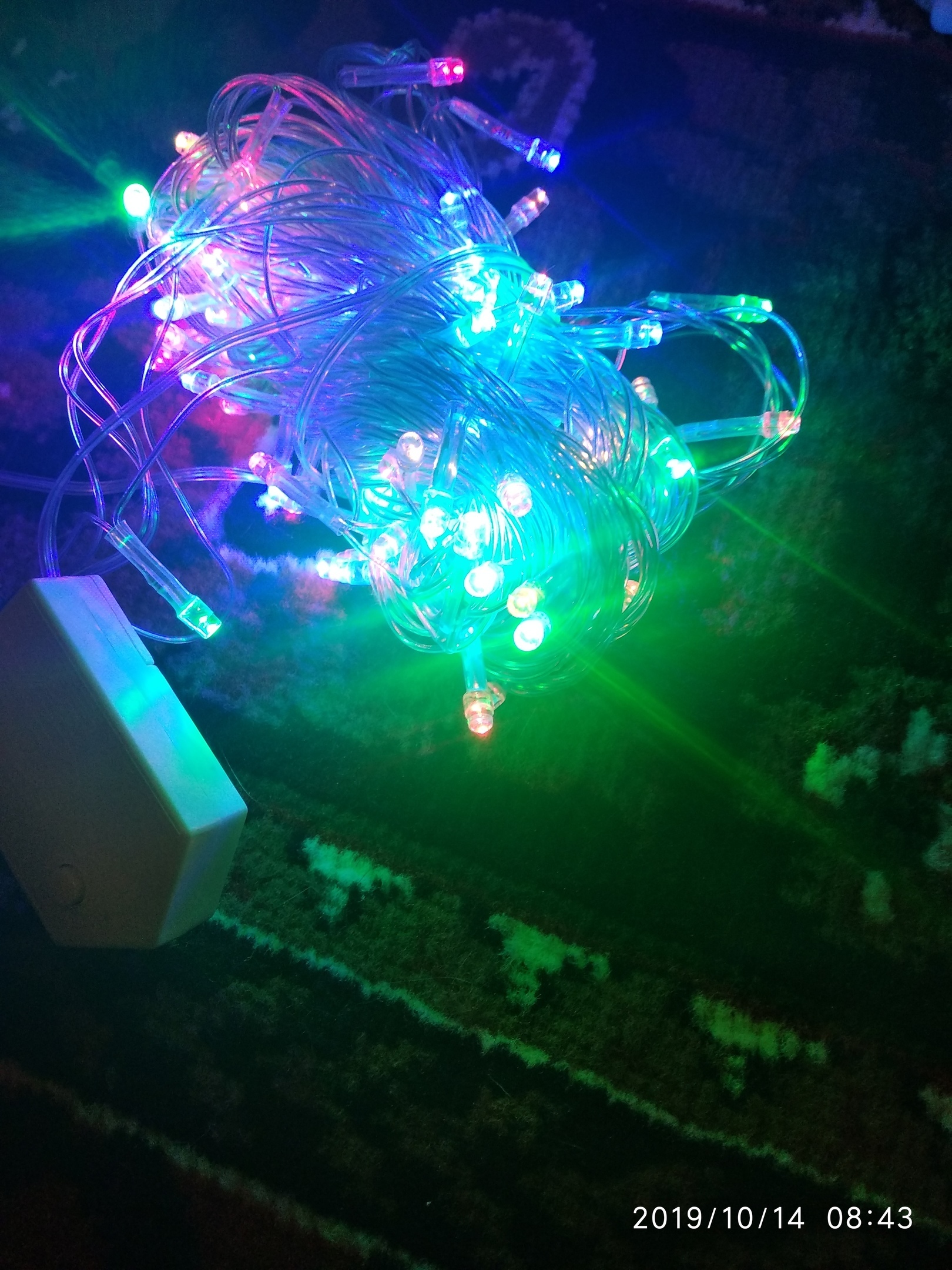 Фотография покупателя товара Гирлянда «Нить» 10 м, IP20, тёмная нить, 100 LED, свечение мульти, 8 режимов, 220 В - Фото 291