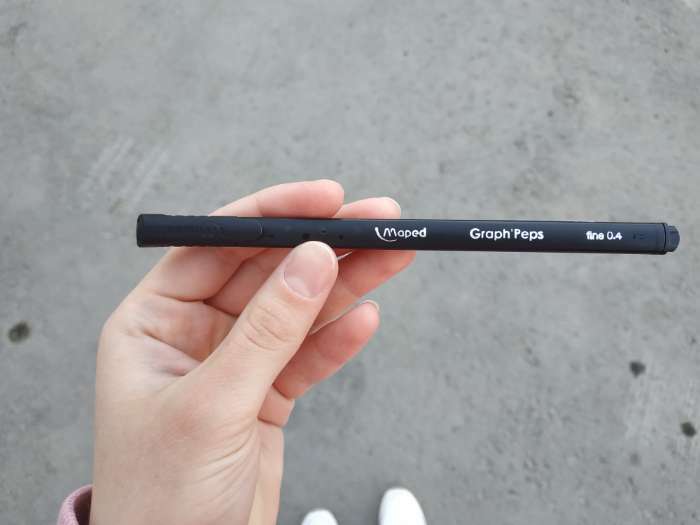 Фотография покупателя товара Ручка капиллярная Graph Peps, чёрная, узел 0.4 мм, эргономичная зона обхвата