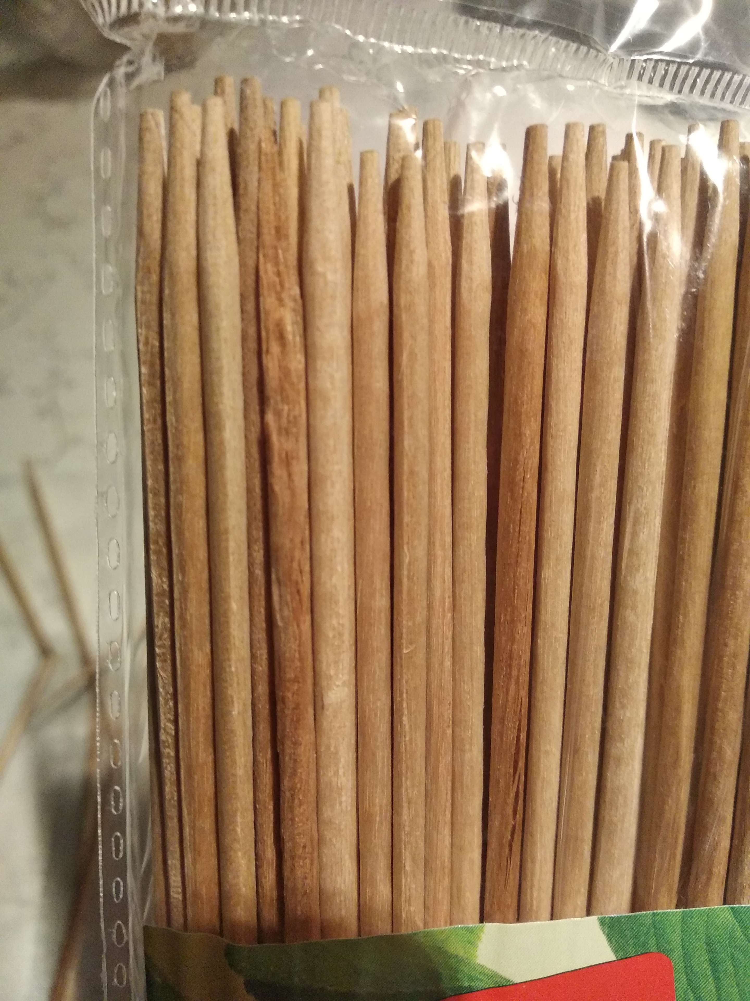 Фотография покупателя товара Шампуры деревянные GRIFON, берёза, 25 см, 100 шт в упаковке - Фото 4