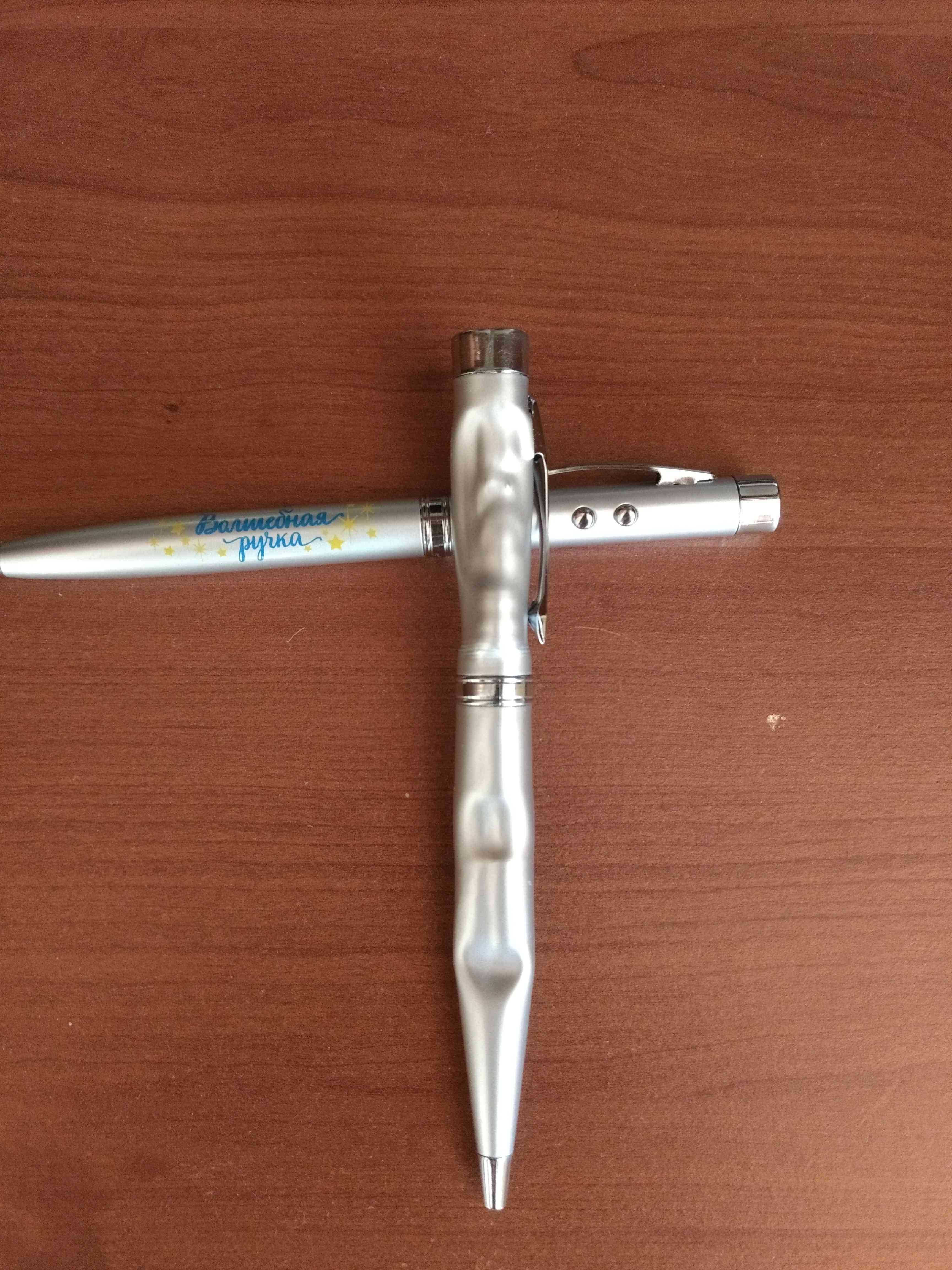 Фотография покупателя товара Ручка лазер «Ручка оптимиста», с фонариком, в коробке - Фото 2