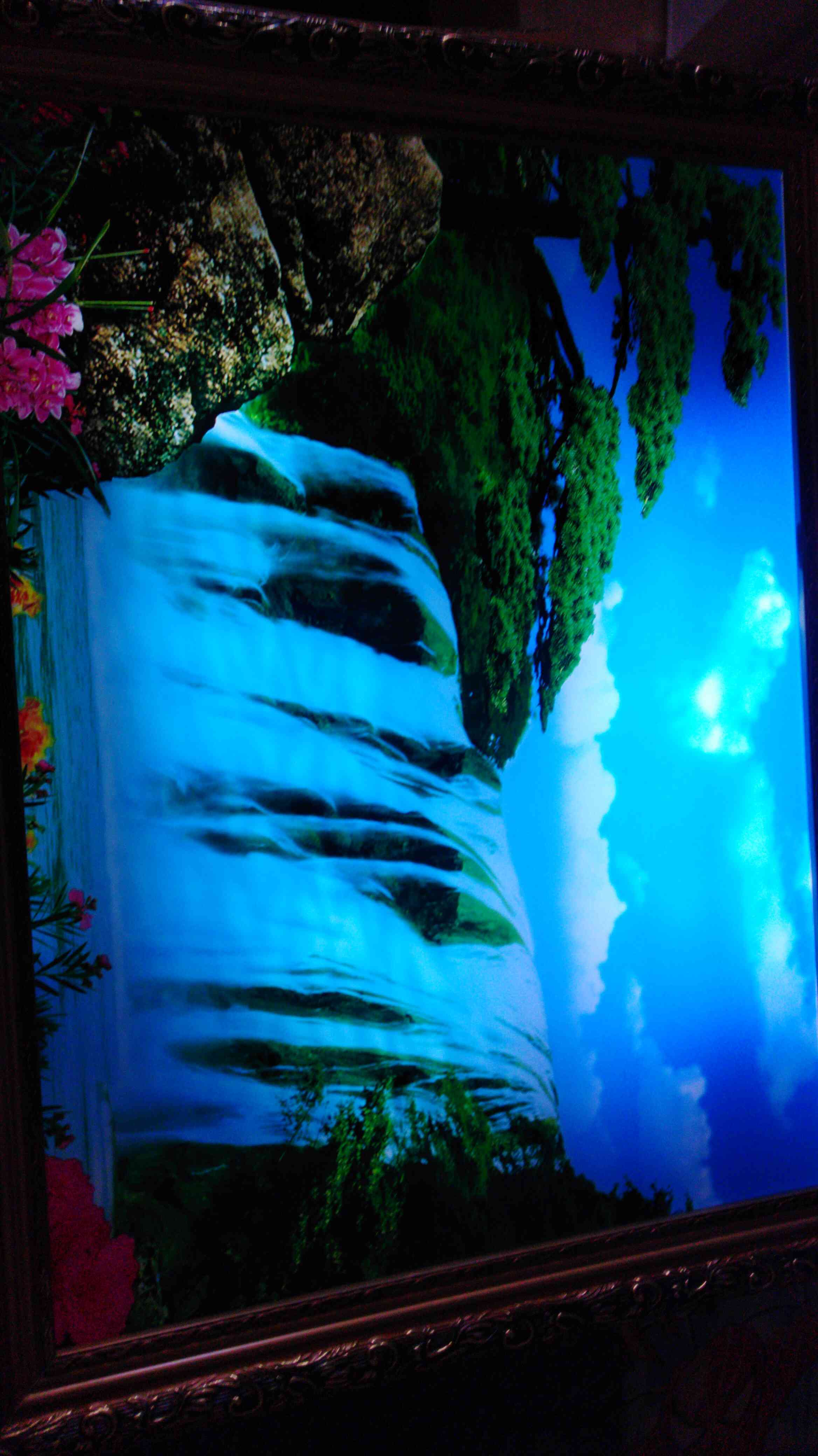 Фотография покупателя товара Световая картина "Большой водопад" 60*50 см - Фото 1