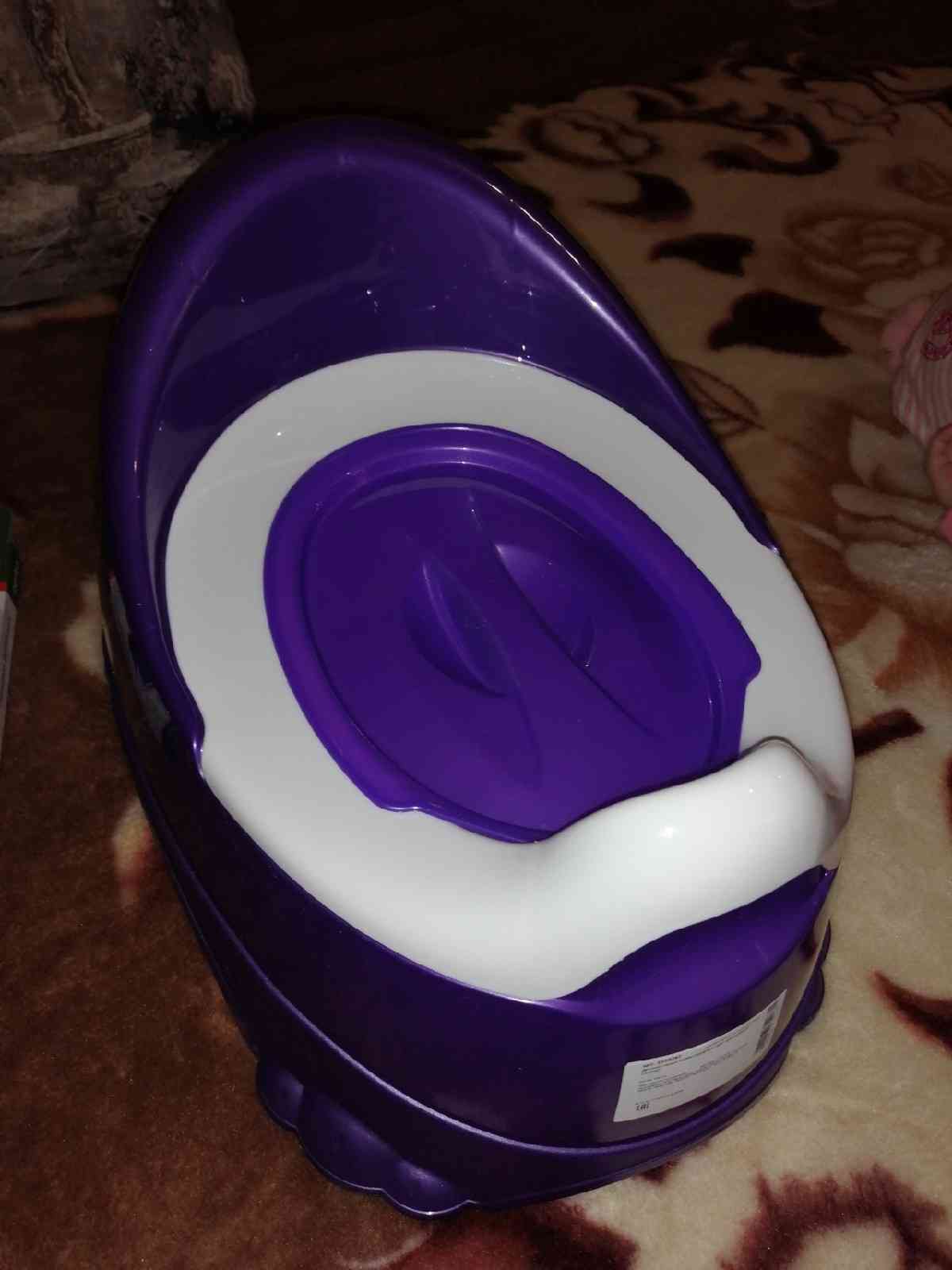 Фотография покупателя товара Горшок детский антискользящий «Бэйби-Комфорт» с крышкой, съёмная чаша, цвет фиолетовый - Фото 19
