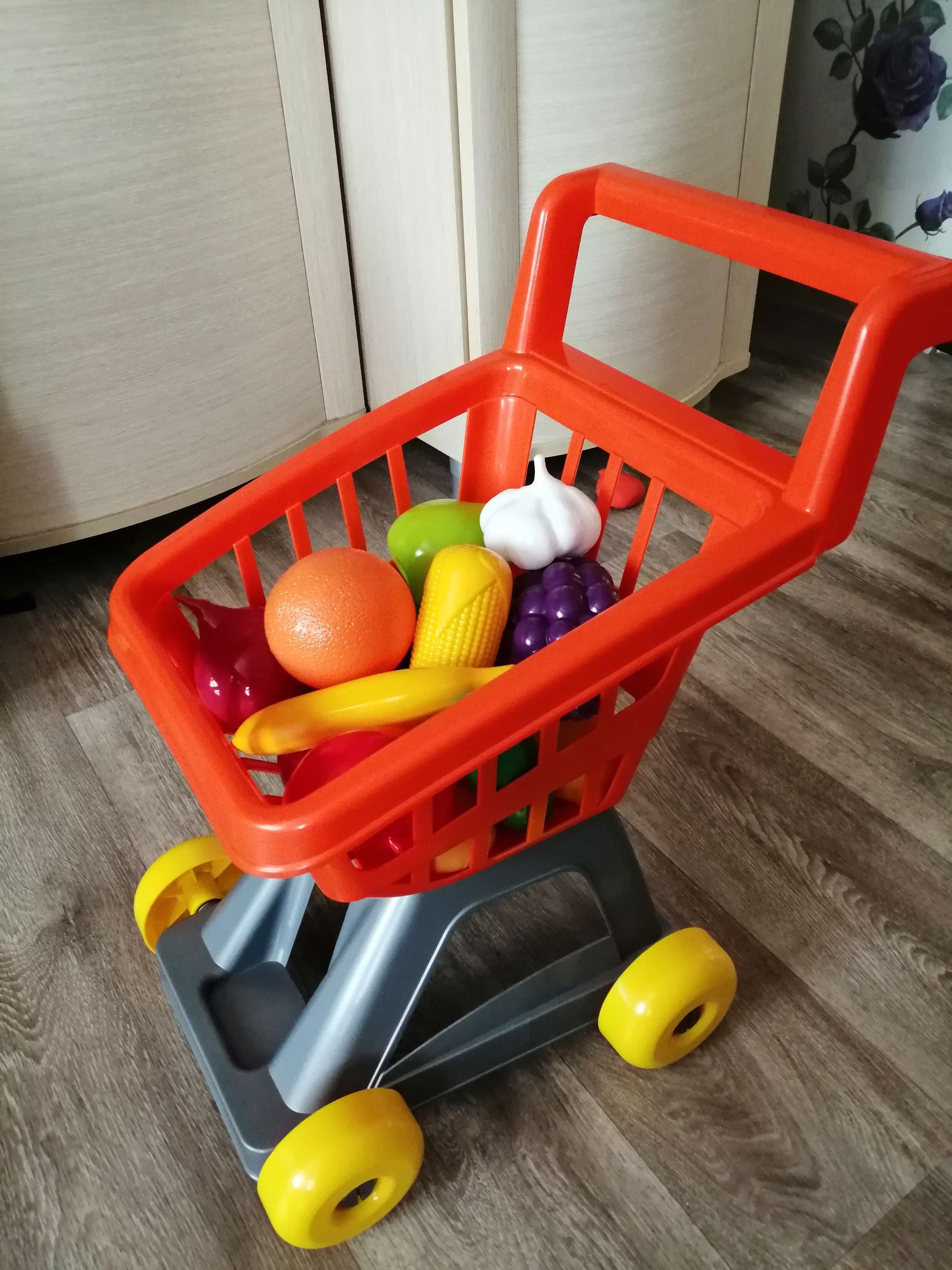 Фотография покупателя товара Тележка для супермаркета с набором фруктов и овощей, МИКС - Фото 9