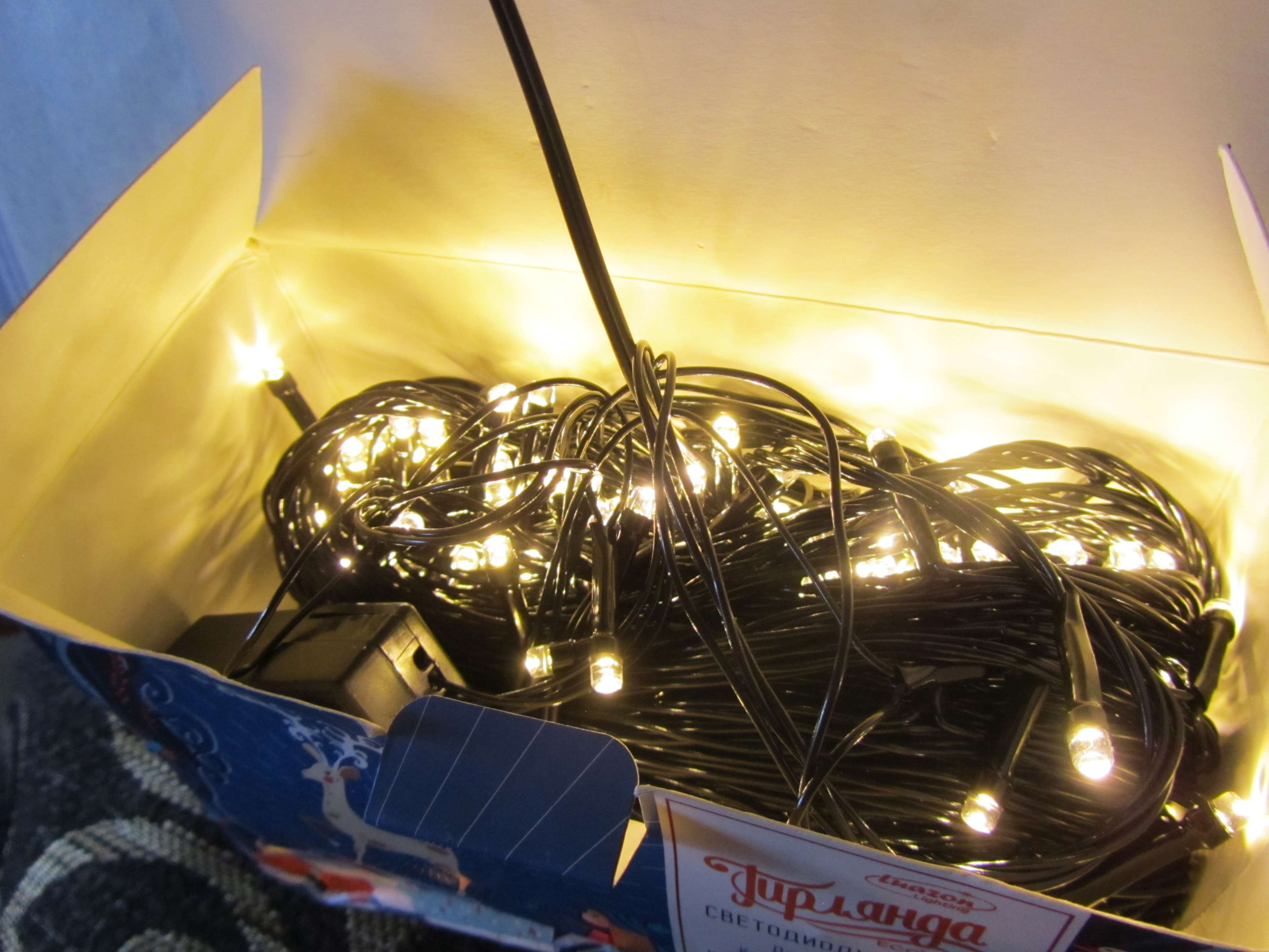 Фотография покупателя товара Гирлянда «Нить» 20 м, IP20, тёмная нить, 200 LED, свечение мульти, 8 режимов, 220 В - Фото 288