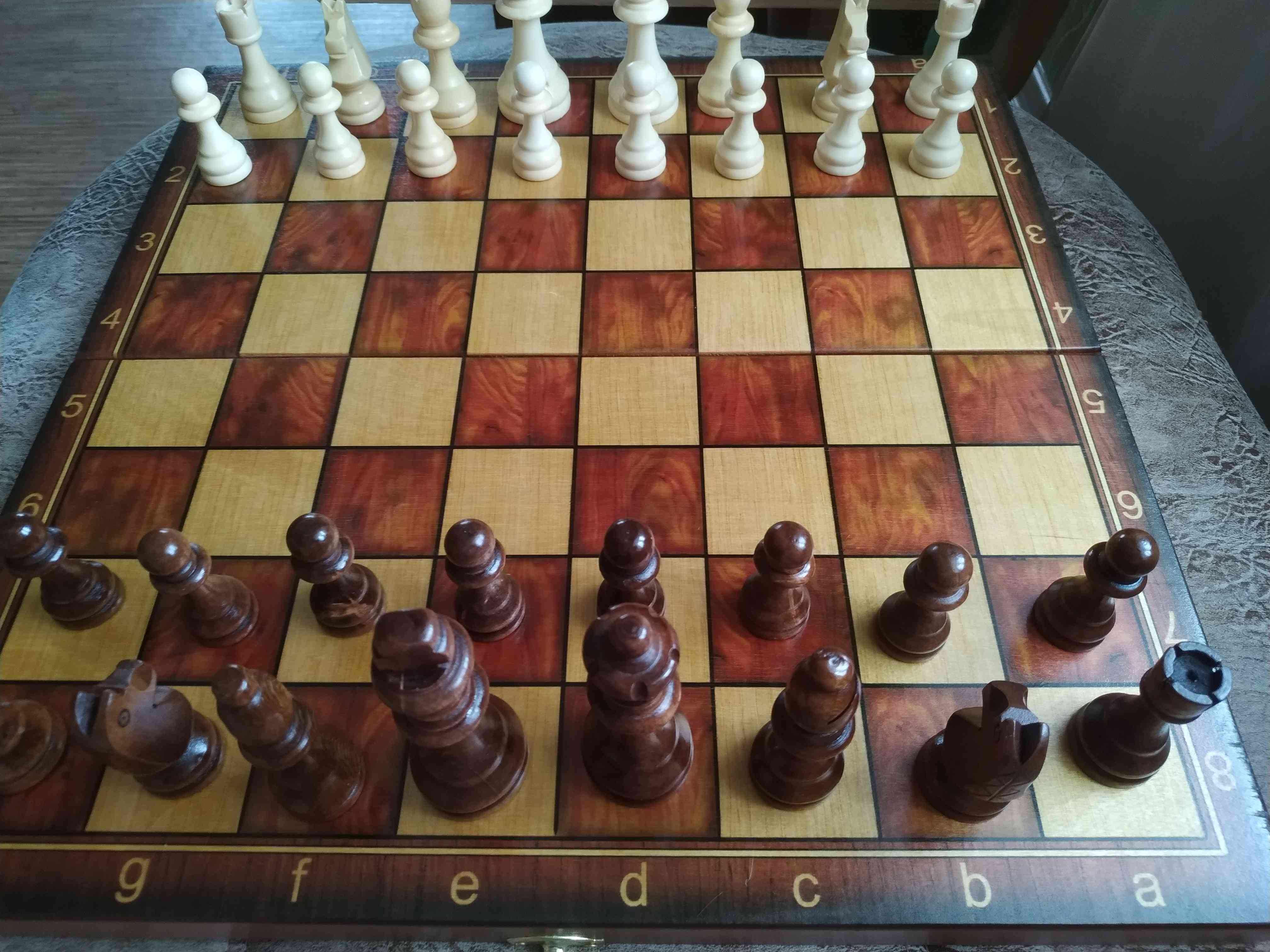 Фотография покупателя товара Настольная игра 3 в 1 "Классическая": шахматы, шашки, нарды, дерево 40 х 40 см