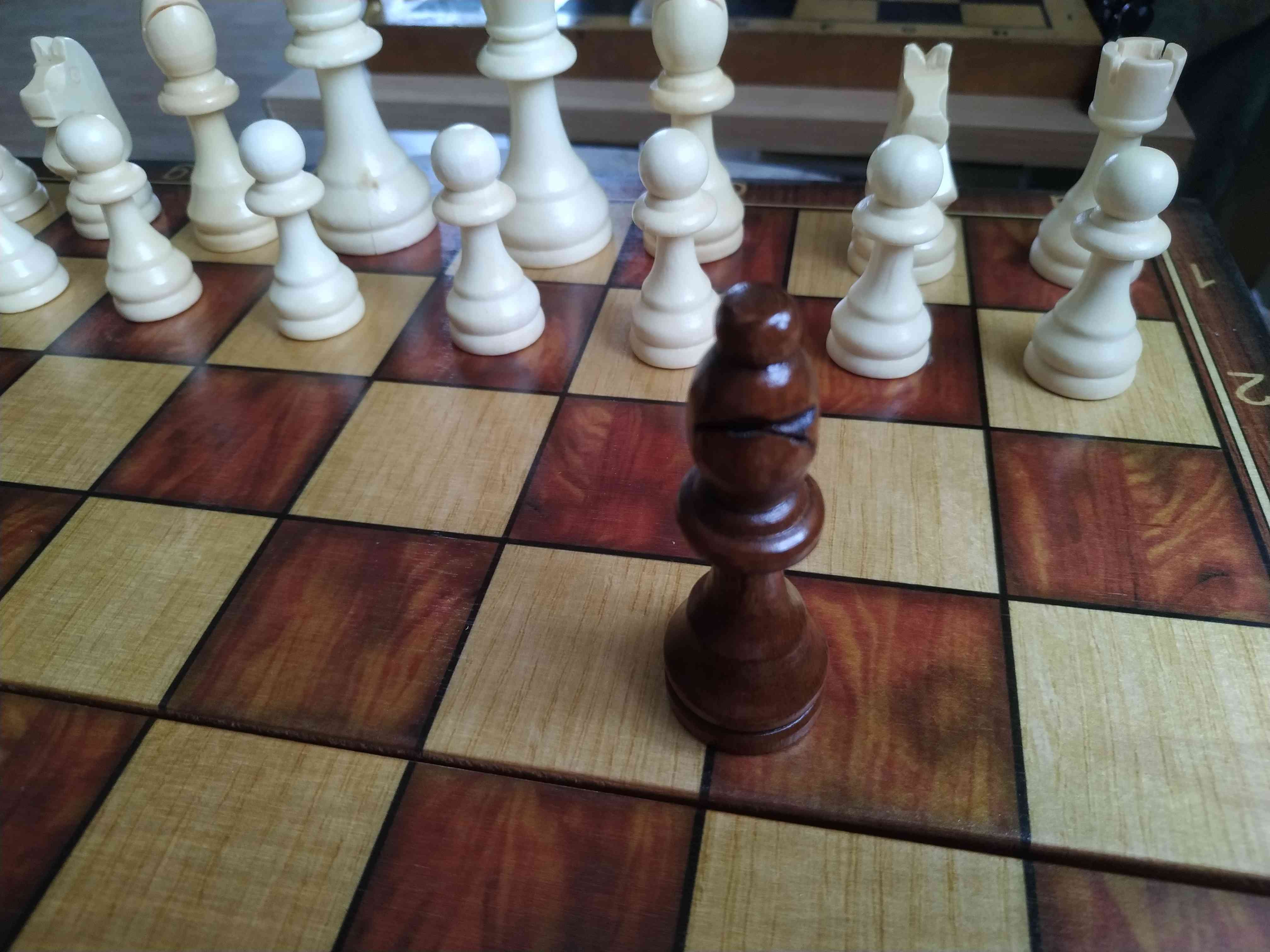 Фотография покупателя товара Настольная игра 3 в 1 "Классическая": шахматы, шашки, нарды (доска дерево 40х40 см)