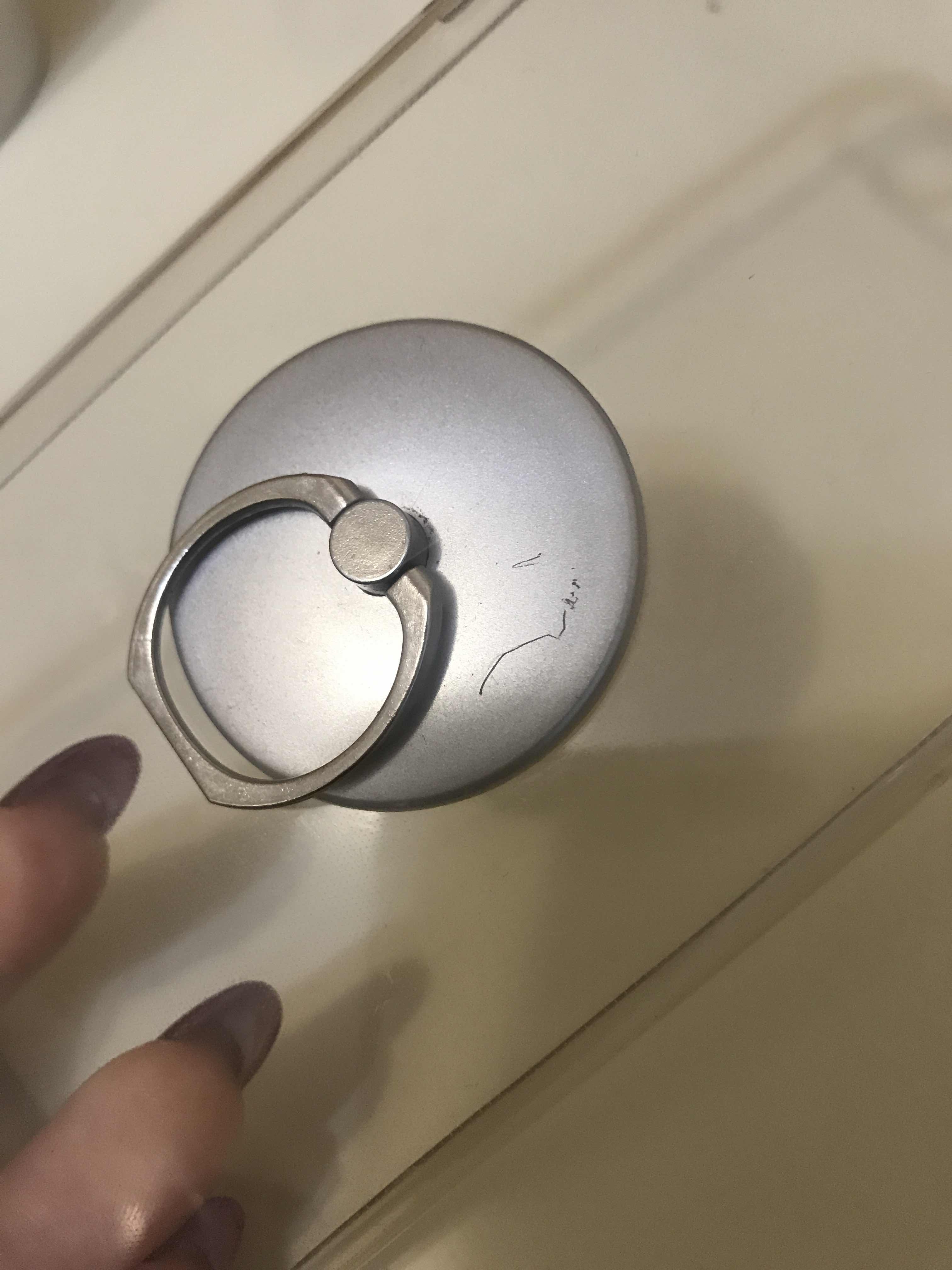 Фотография покупателя товара Держатель-подставка с кольцом для телефона LuazON, в форме круга, серебристый