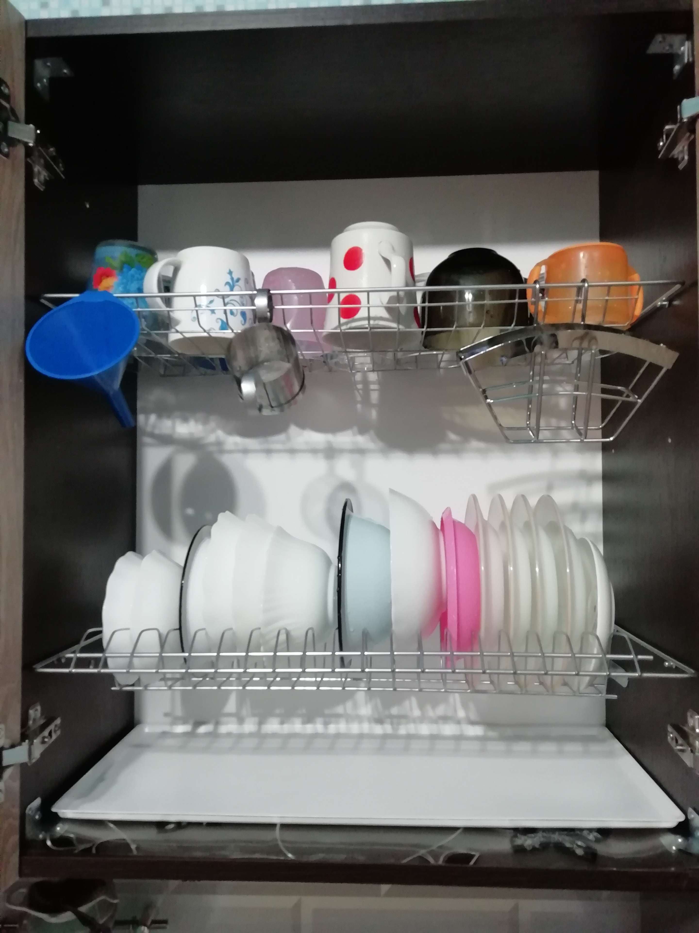 Фотография покупателя товара Комплект посудосушителей с поддоном для шкафа 60 см, 56,5×25,6 см, цвет хром - Фото 3